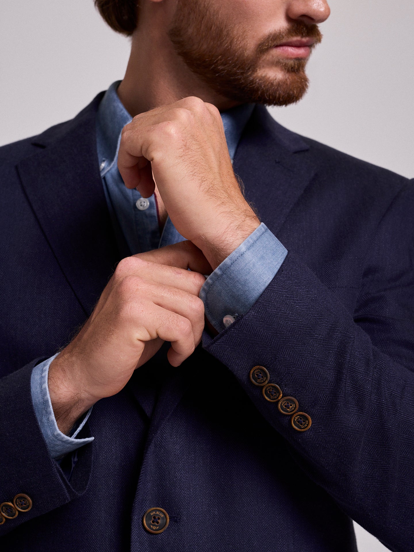 BLUE LONG SLEEVE REGULAR FIT MR. BLUE