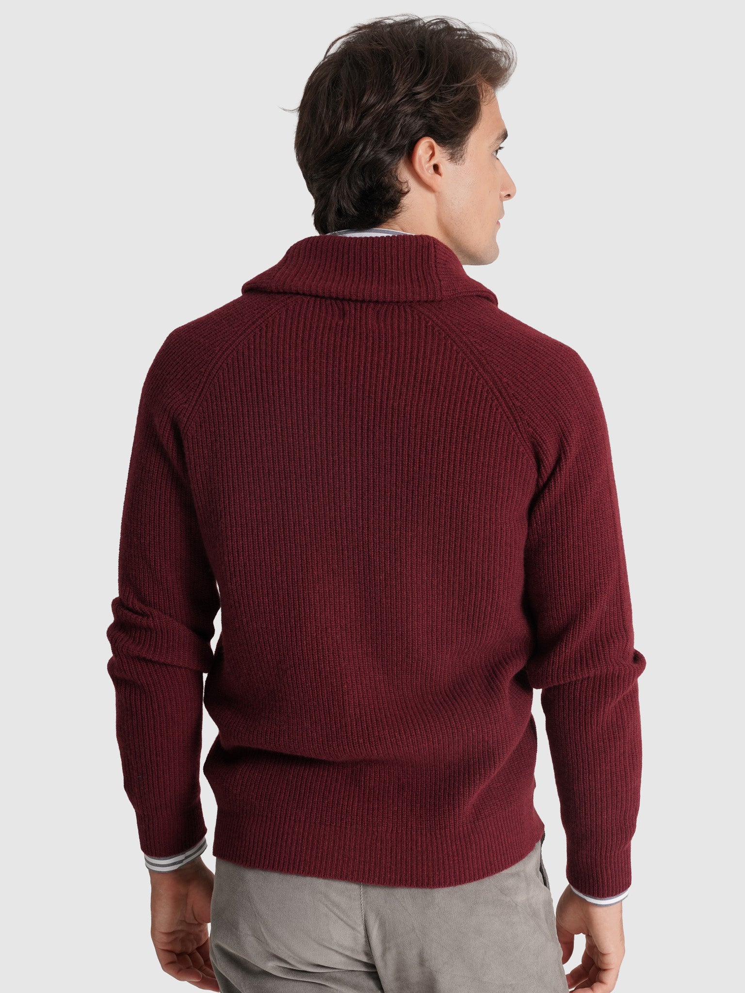 BORDEAUX WOOL PULLOVER LONG SLEEVE REGULAR FIT MR. BLUE