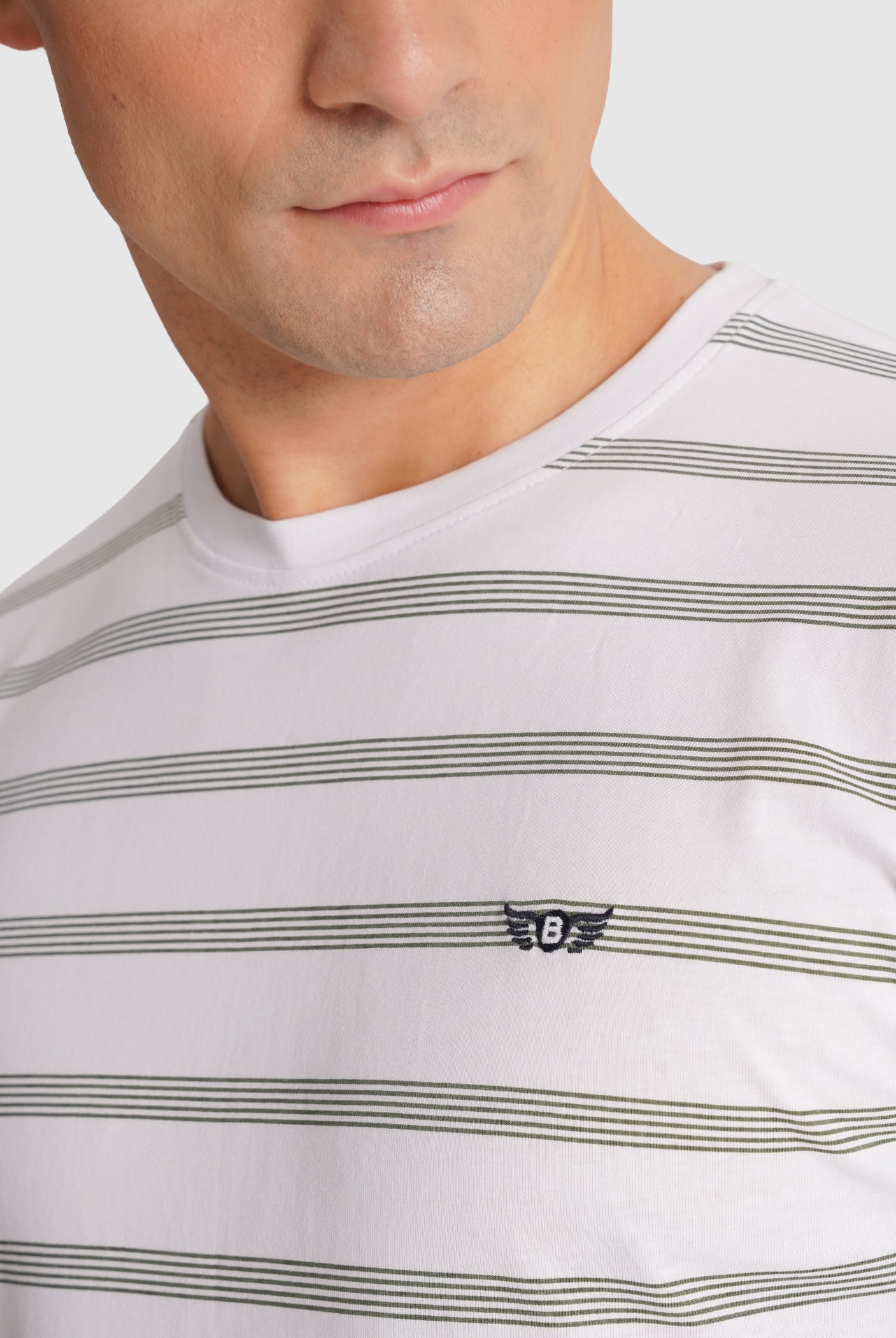 CAMISETA ALGODÓN VERDE MANGA CORTA REGULAR FIT MR. AZUL