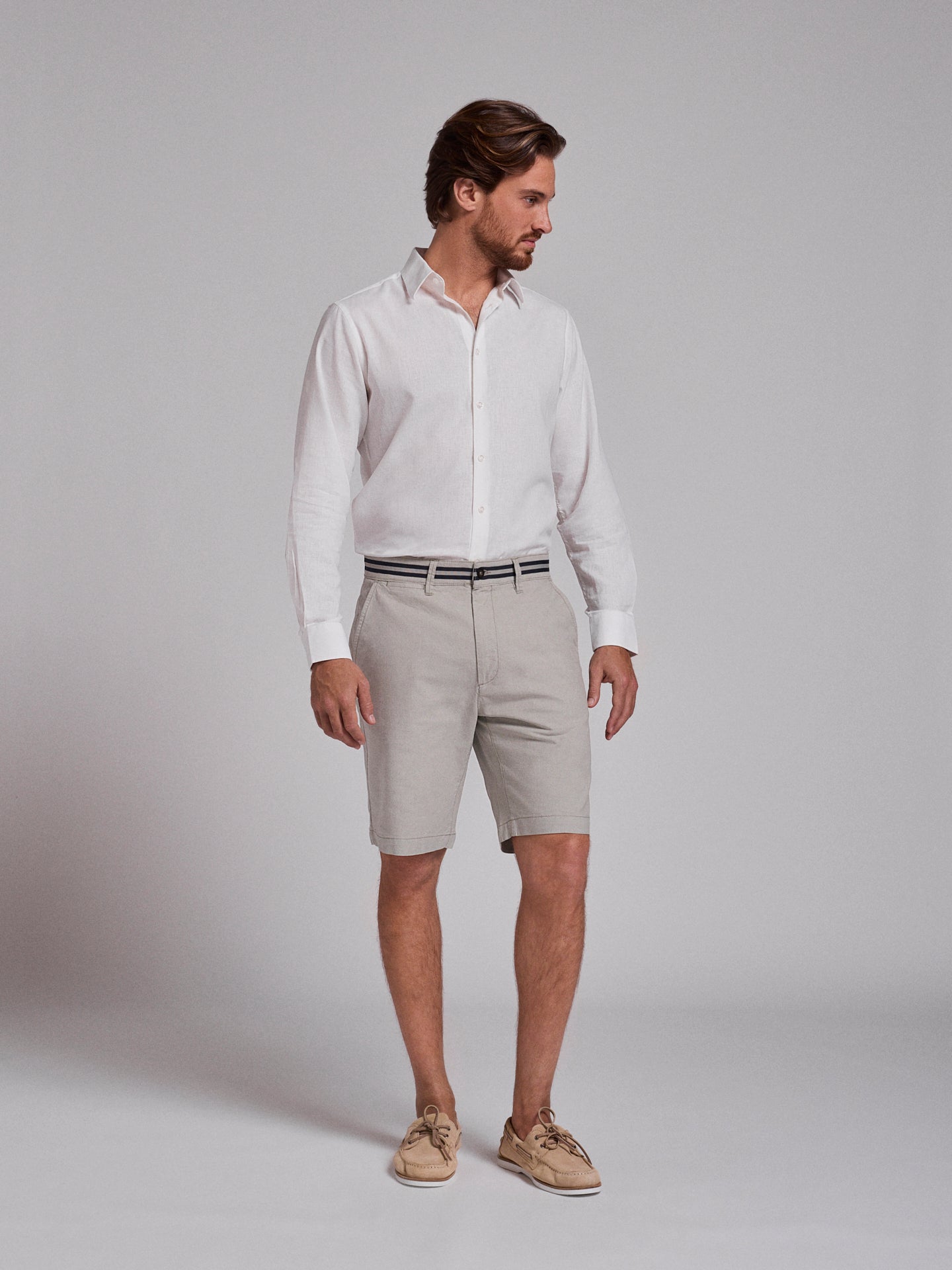 GREEN COTTON BERMUDA REGULAR FIT MR. BLUE