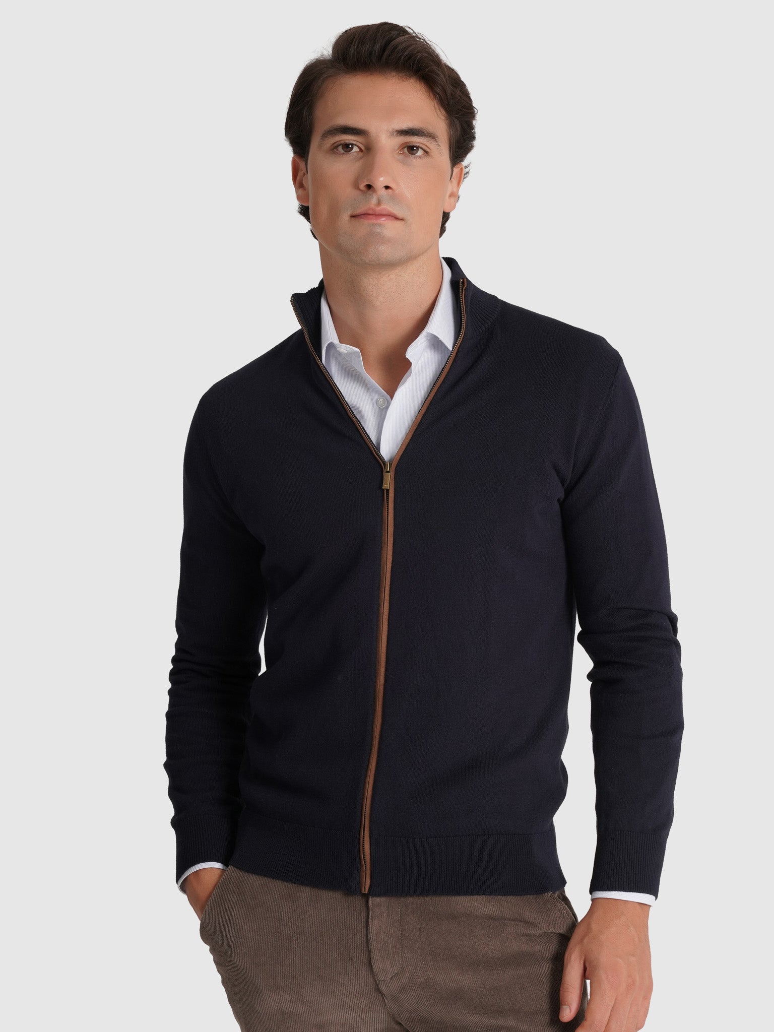 BLUE CASHMERE PULLOVER LONG SLEEVE REGULAR FIT MR. BLUE