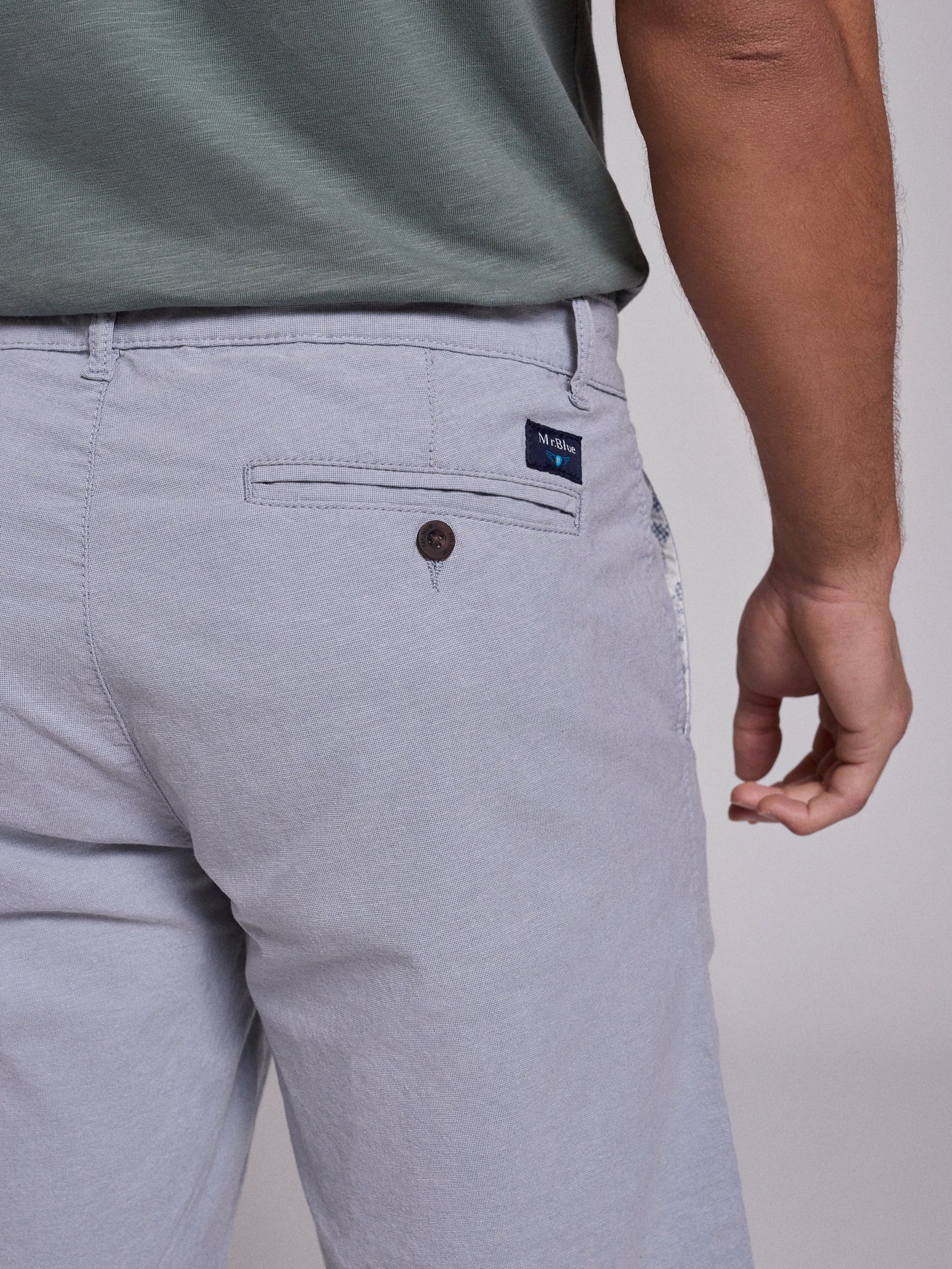 BLUE COTTON BERMUDA REGULAR FIT MR. BLUE