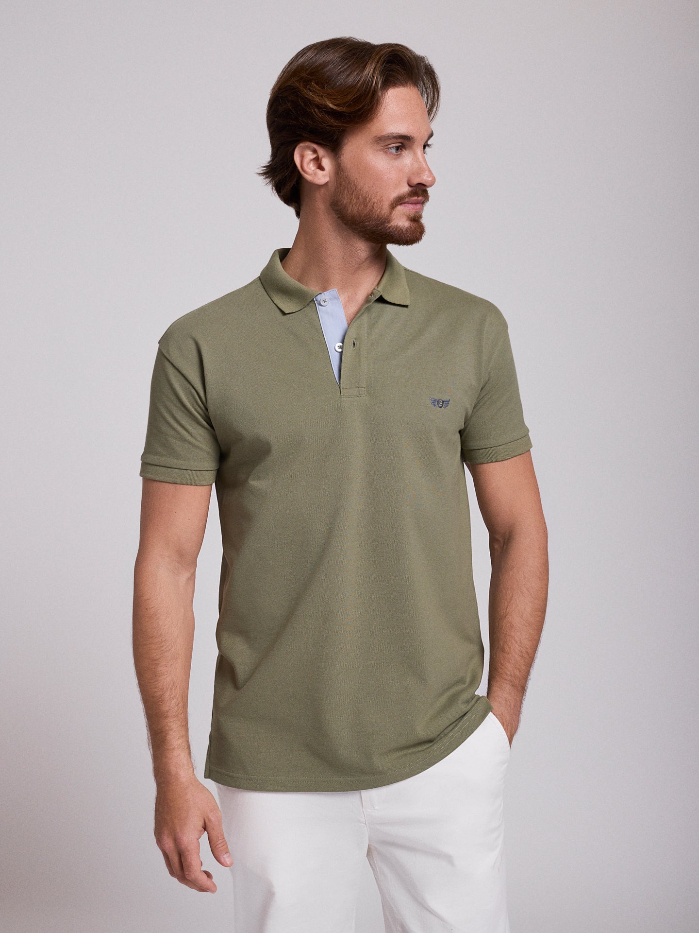 GREEN POLO SHORT SLEEVE REGULAR FIT MR. BLUE