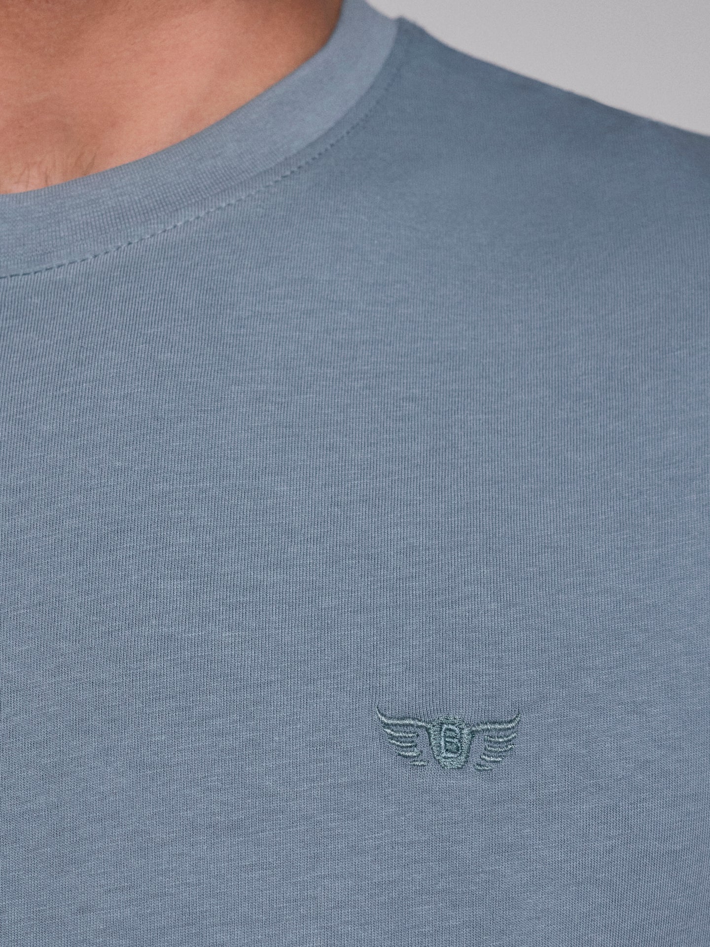 GREEN COTTON T-SHIRT SHORT SLEEVE REGULAR FIT MR. BLUE