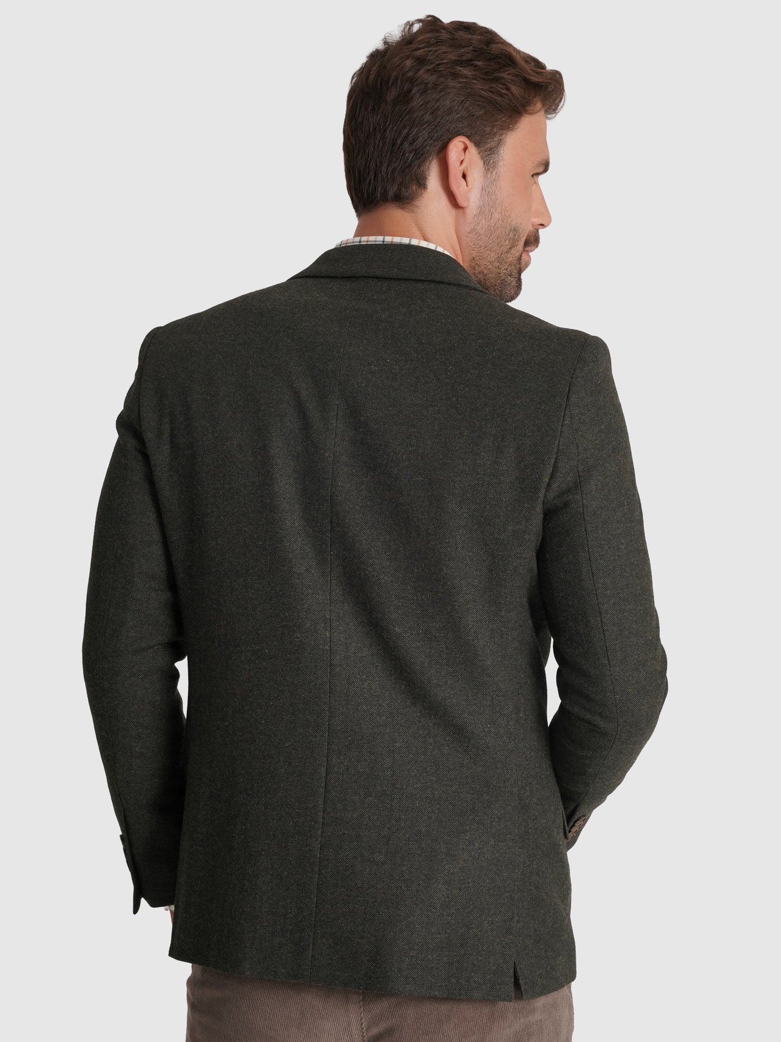 GREEN WOOL BLAZER LONG SLEEVE REGULAR FIT MR. BLUE