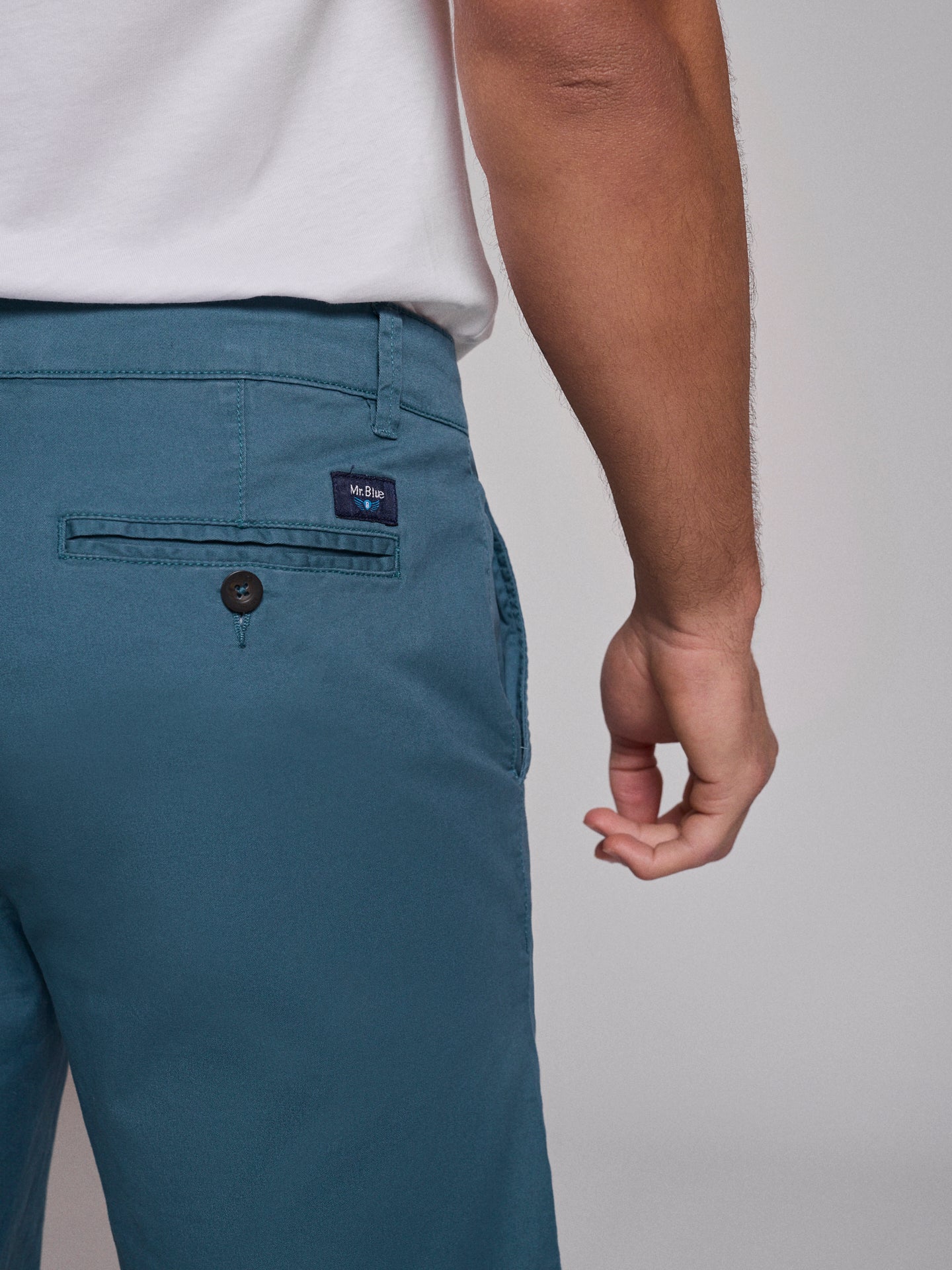 GREEN COTTON BERMUDA REGULAR FIT MR. BLUE
