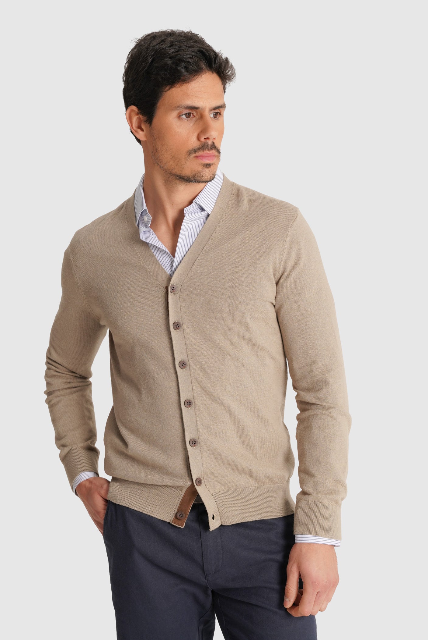 JERSEY DE ALGODÓN VERDE MANGA LARGA REGULAR FIT MR. AZUL