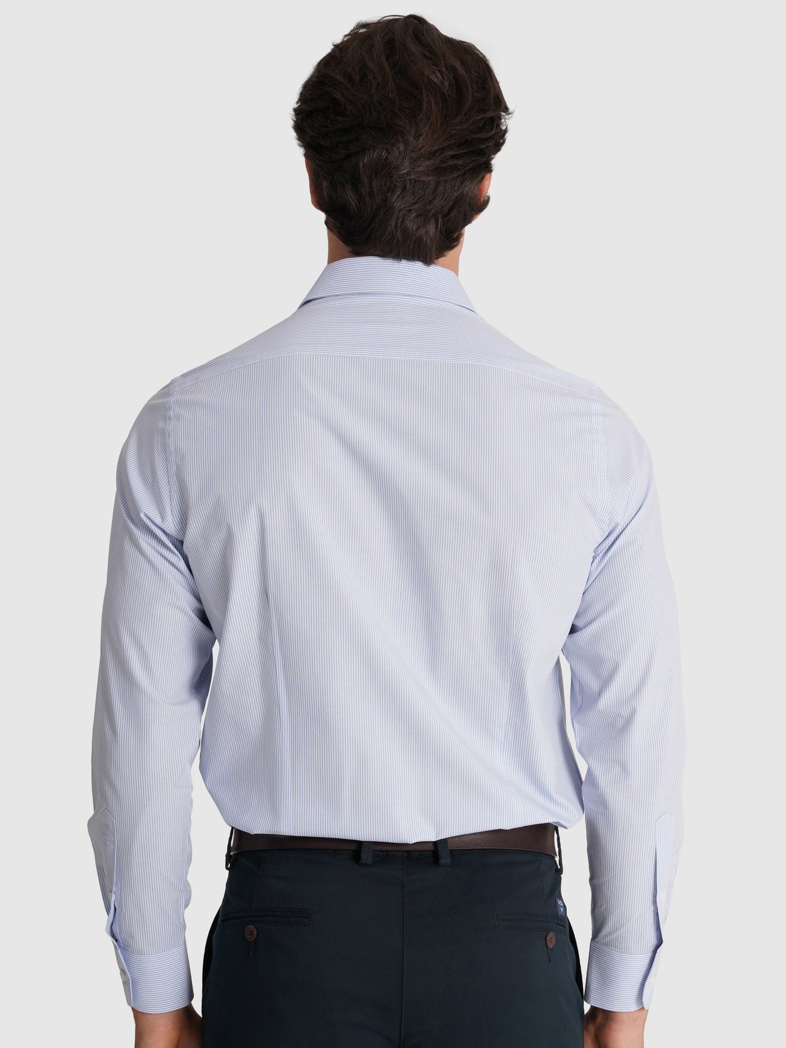 BLUE COTTON SHIRT LONG SLEEVE SLIM FIT MR. BLUE