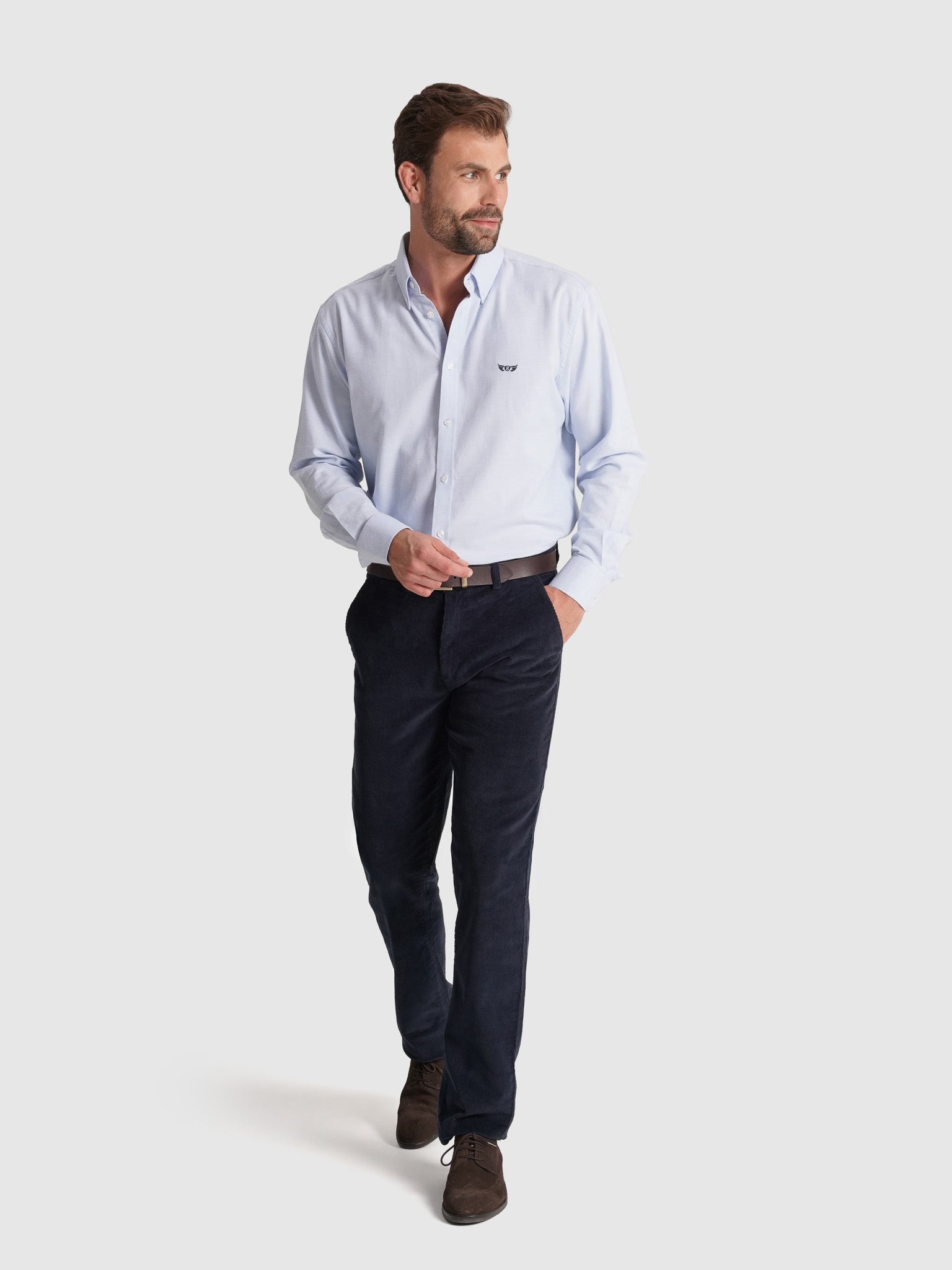 BLUE FLANNEL SHIRT LONG SLEEVE REGULAR FIT MR. BLUE
