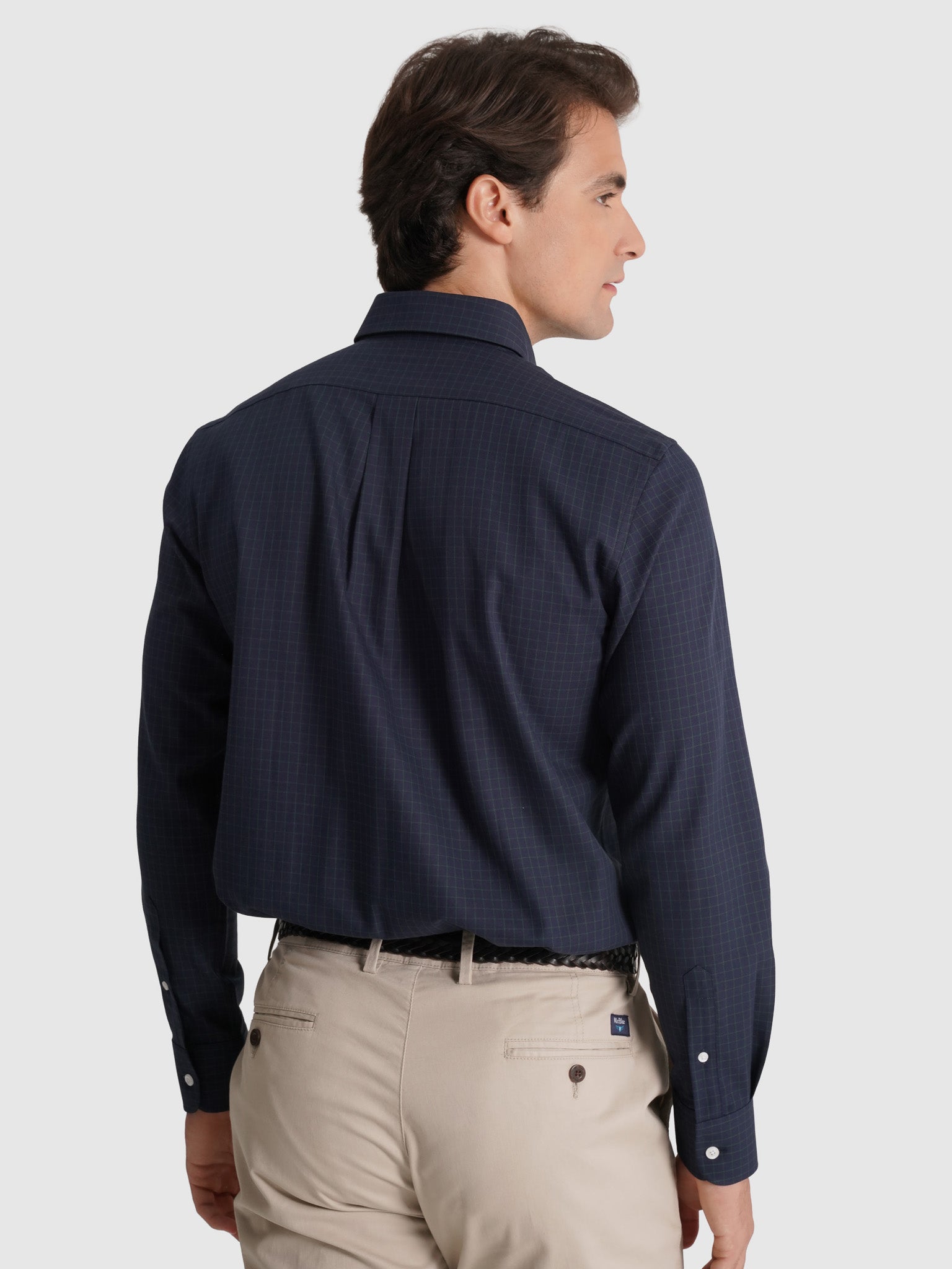 CAMISA ALGODÓN AZUL MANGA LARGA REGULAR FIT MR. AZUL
