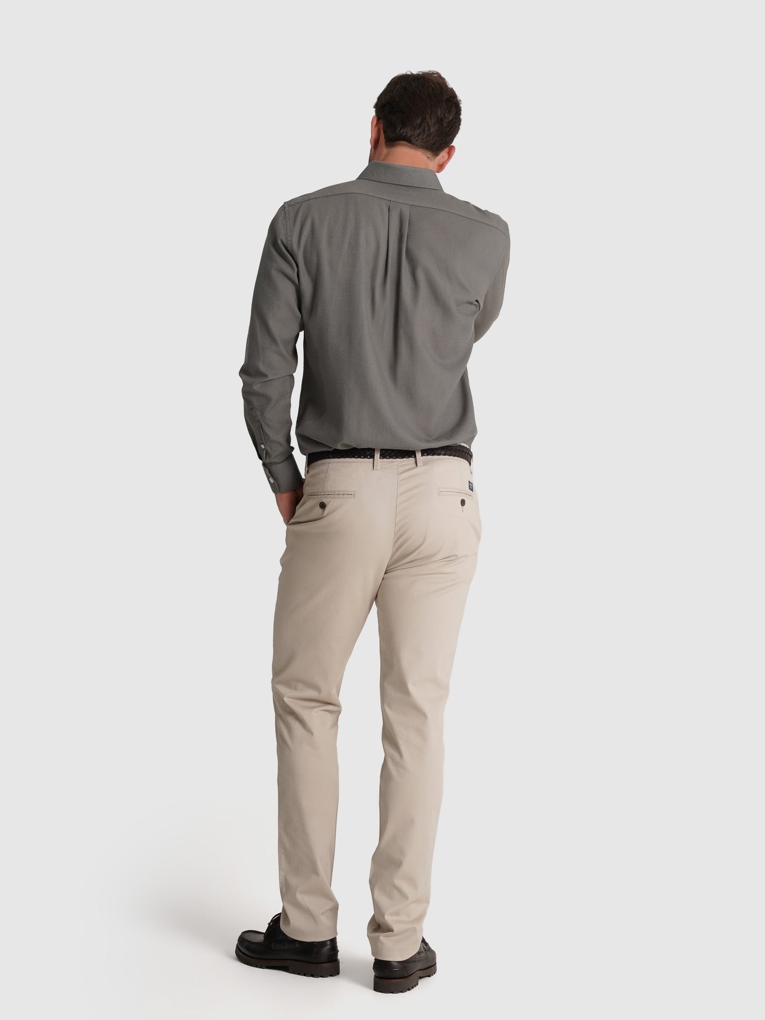 GREEN COTTON SHIRT LONG SLEEVE REGULAR FIT MR. BLUE