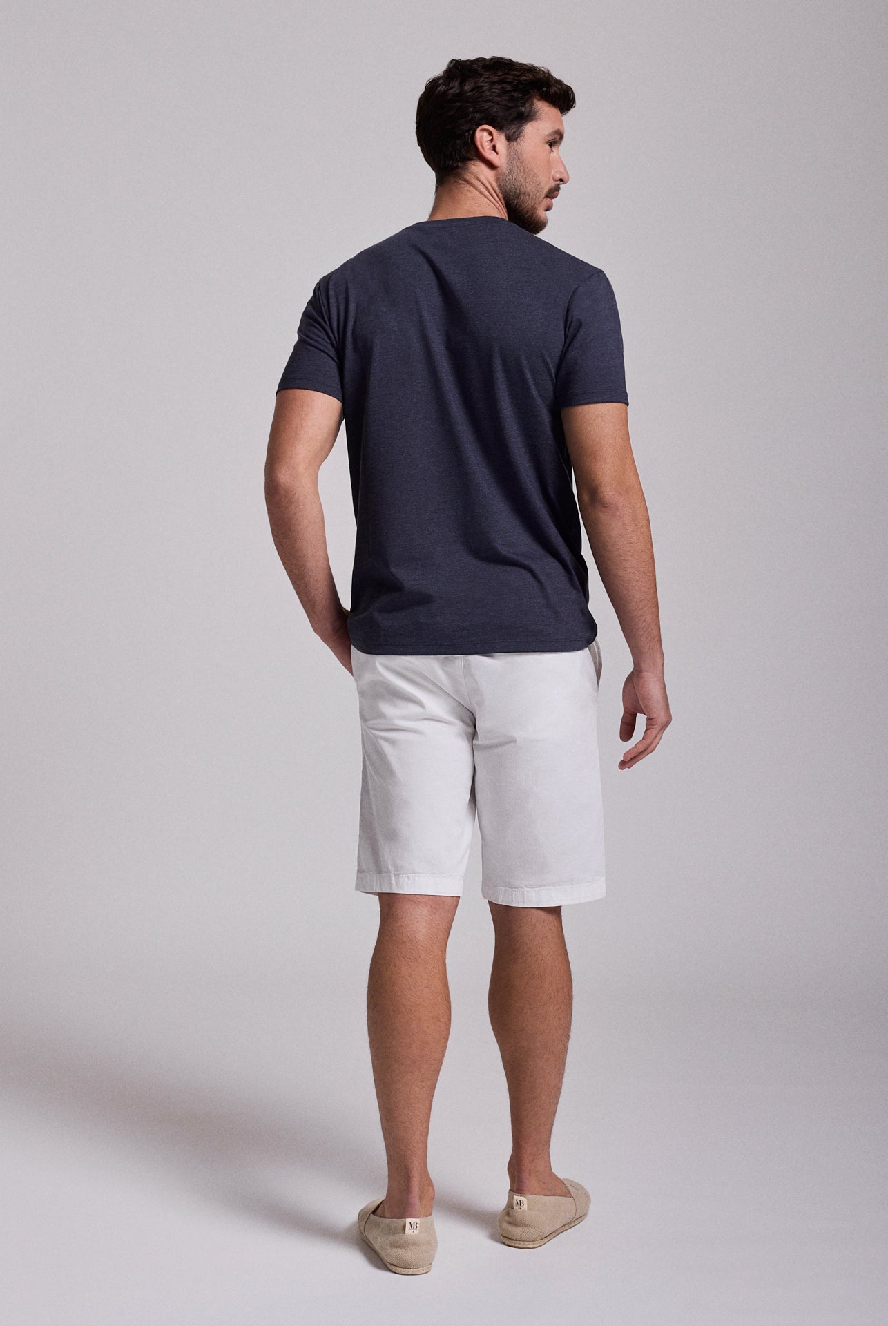 BERMUDA DE ALGODÓN BLANCA REGULAR FIT MR. AZUL