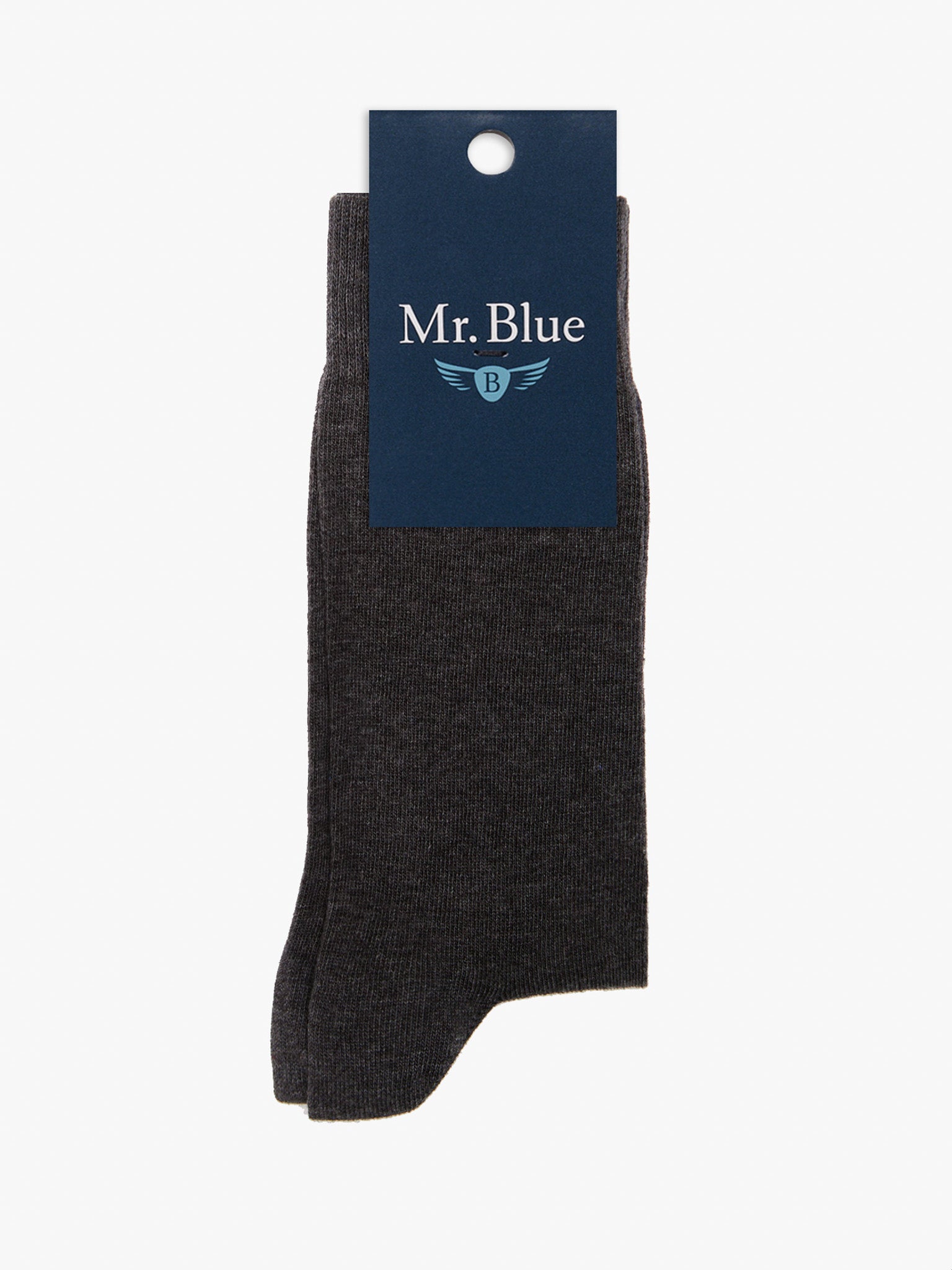 MEIAS LÃ CINZENTAS REGULAR FIT MR. BLUE