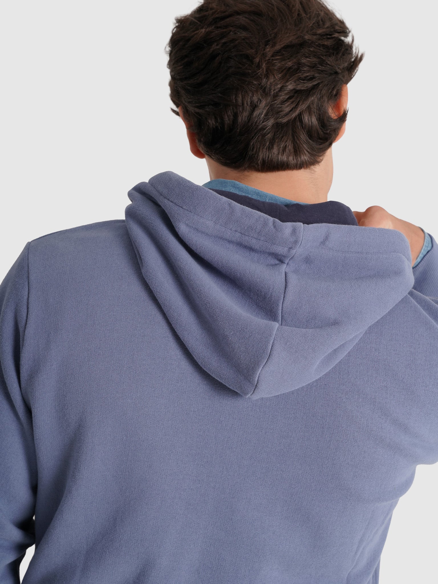 SUDADERA DE ALGODÓN AZUL MANGA LARGA REGULAR FIT MR. AZUL