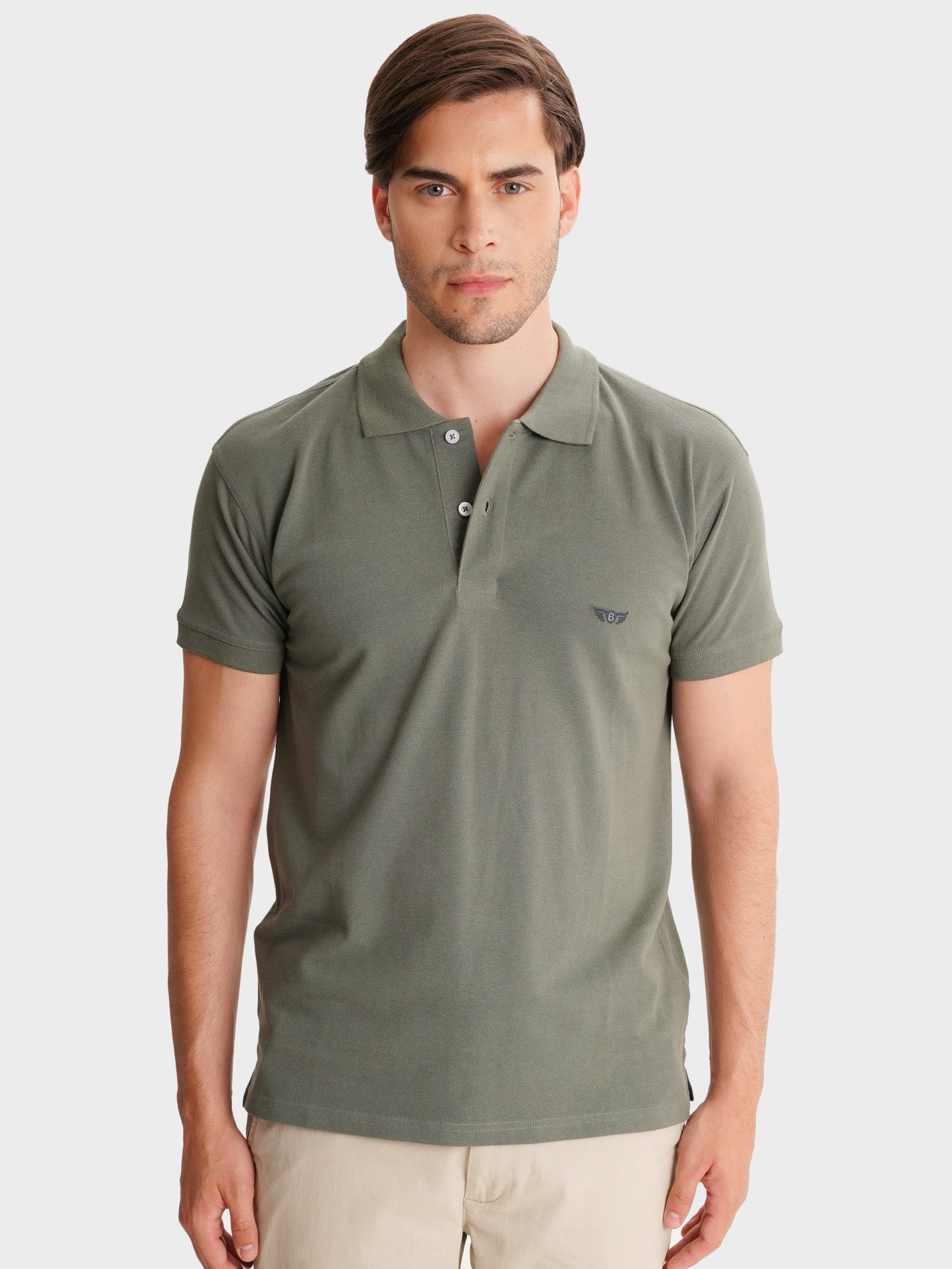 GREEN POLO SHORT SLEEVE REGULAR FIT MR. BLUE