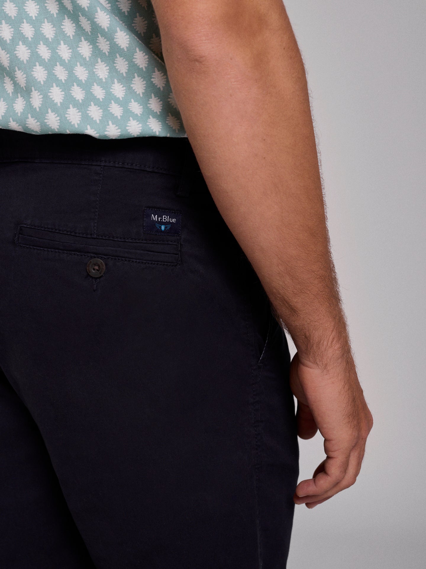 BLUE COTTON BERMUDA REGULAR FIT MR. BLUE