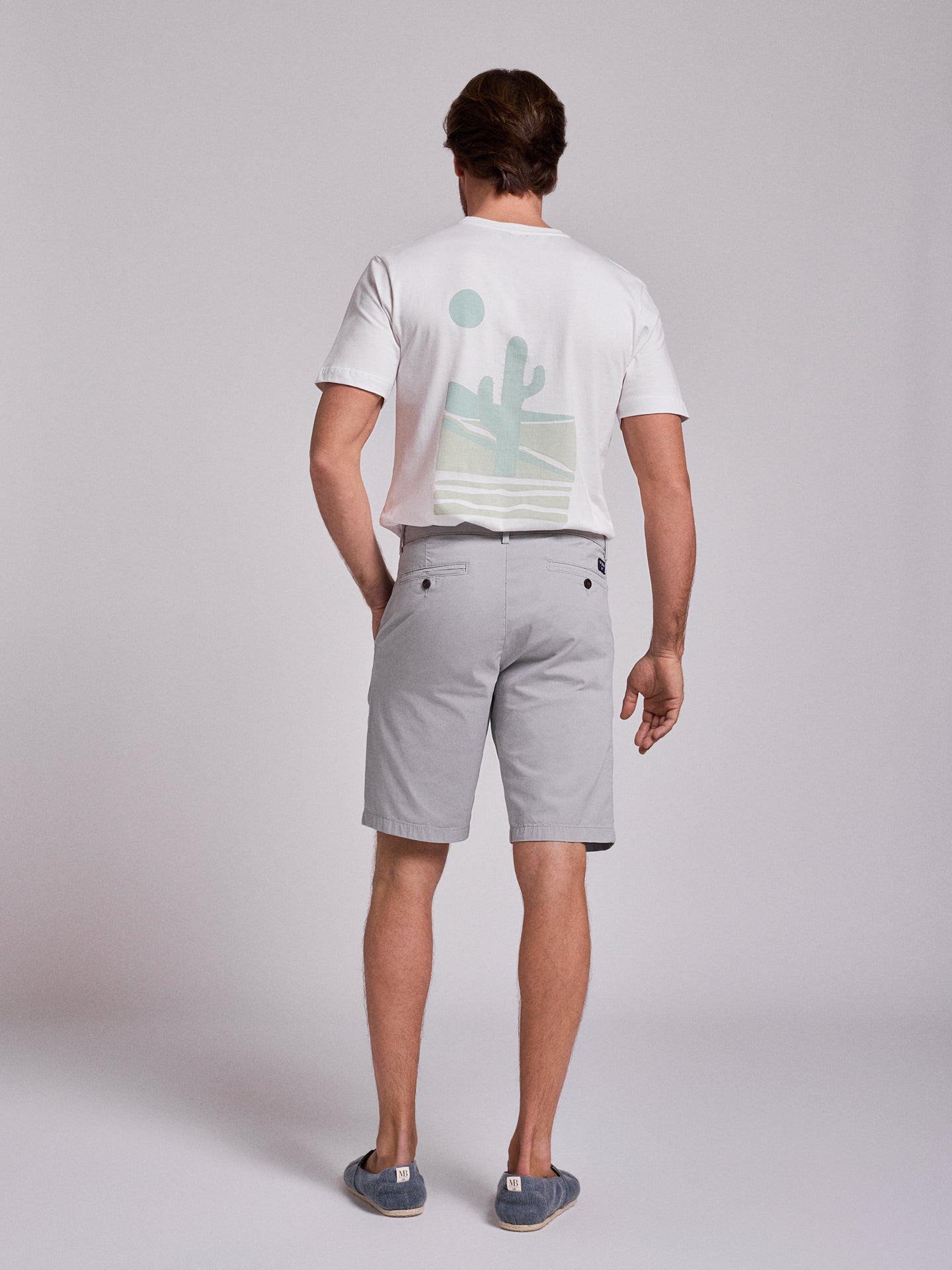 GRAY COTTON BERMUDA REGULAR FIT MR. BLUE