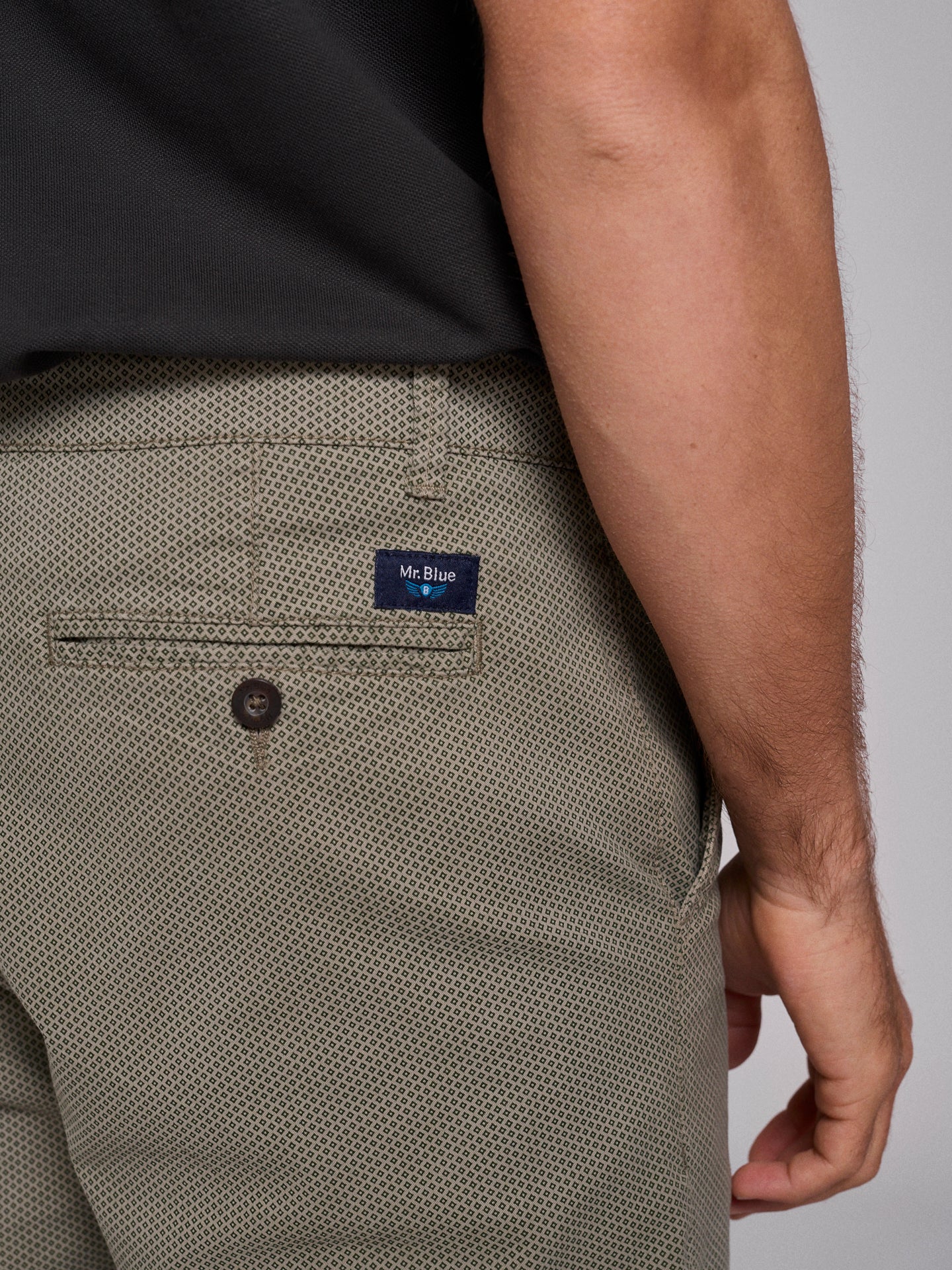 GREEN COTTON BERMUDA REGULAR FIT MR. BLUE