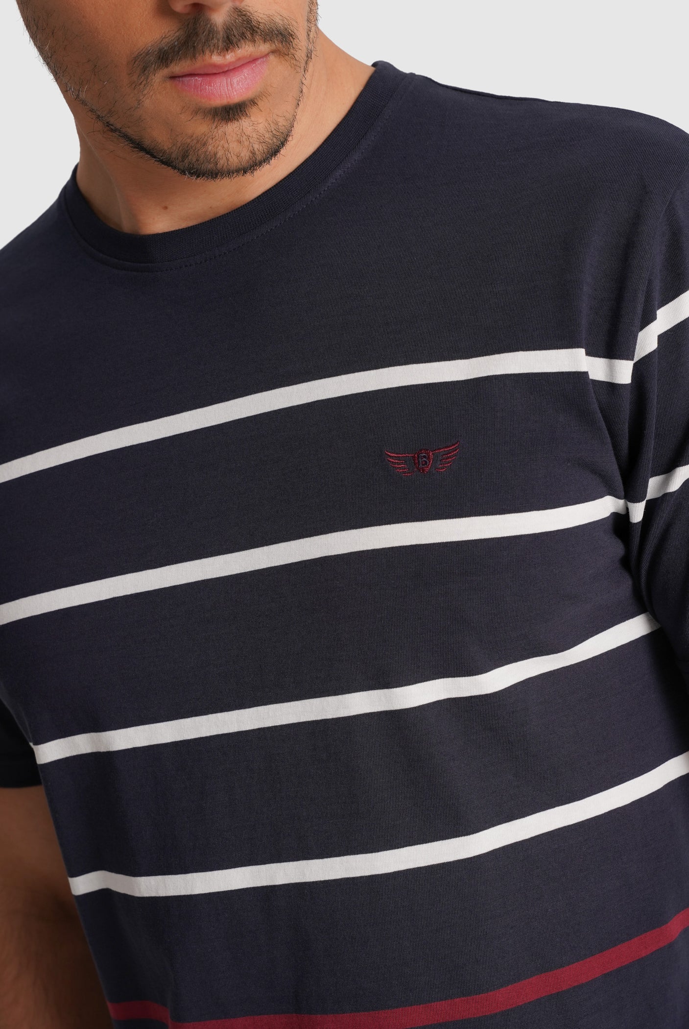 CAMISETA ALGODÓN AZUL MANGA CORTA REGULAR FIT MR. AZUL