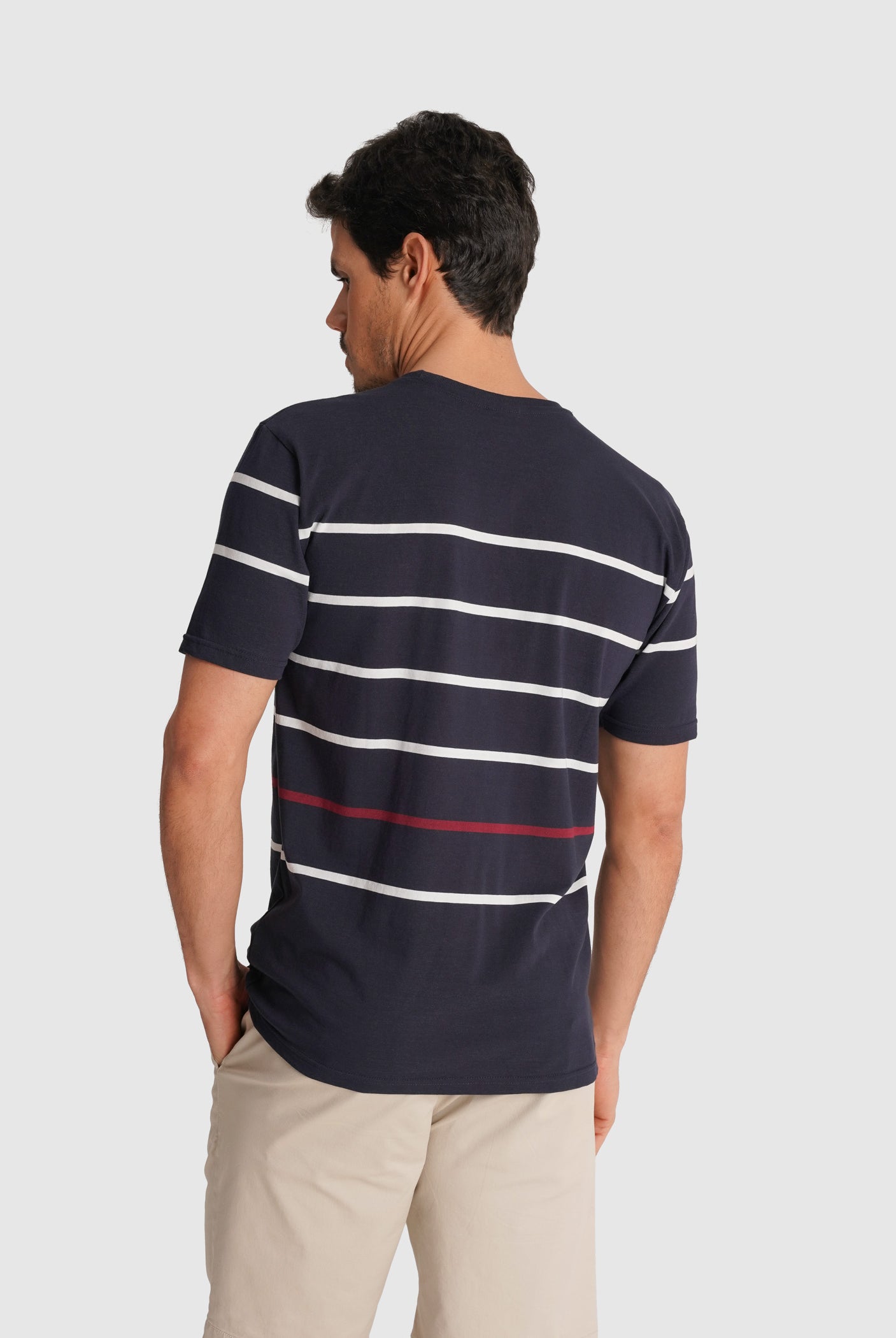 CAMISETA ALGODÓN AZUL MANGA CORTA REGULAR FIT MR. AZUL