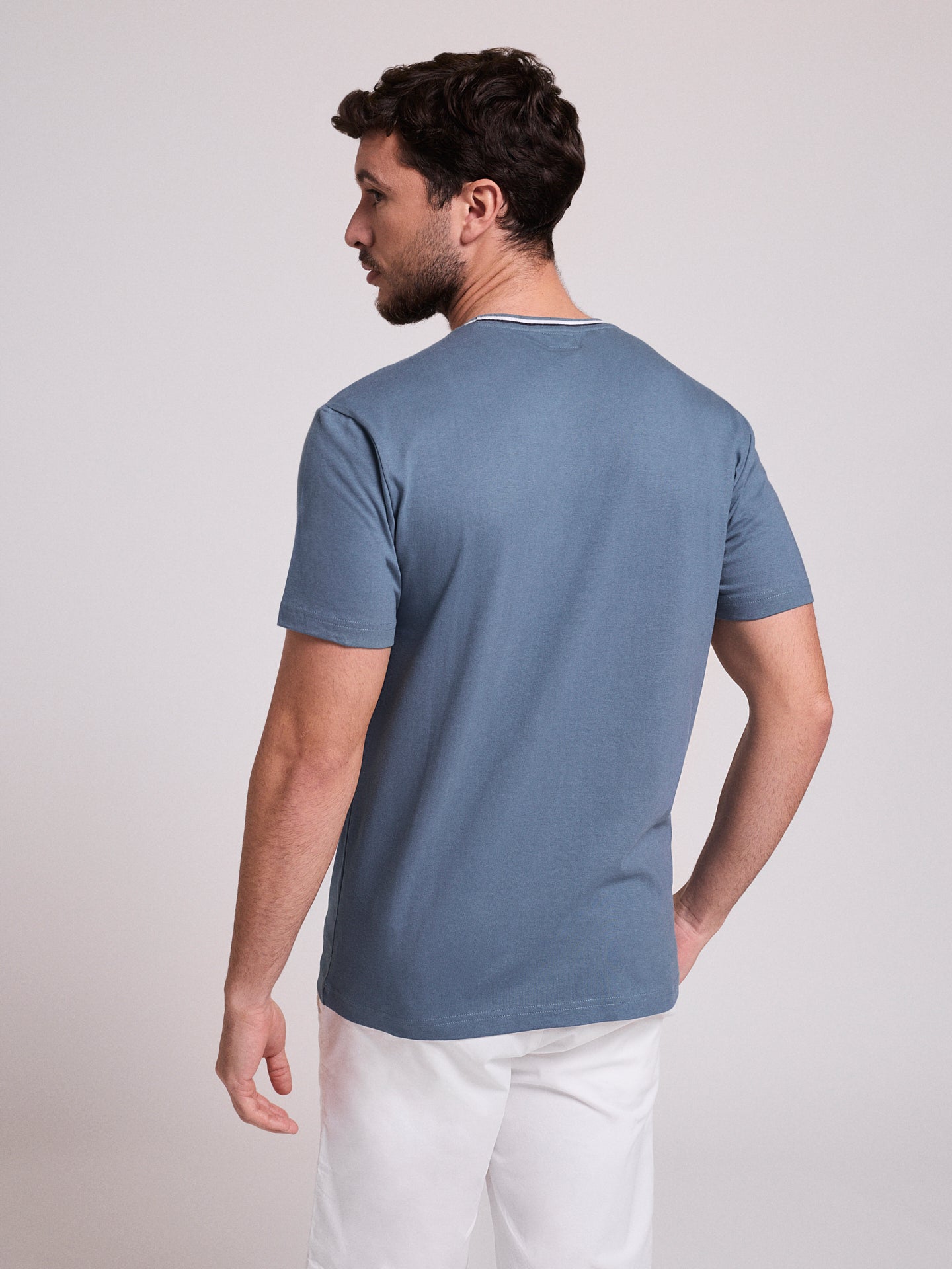 GREEN COTTON T-SHIRT SHORT SLEEVE REGULAR FIT MR. BLUE