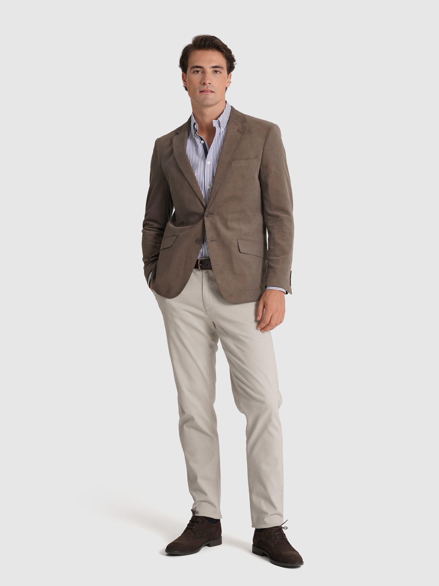 REGULAR FIT BROWN BLAZER MR. BLUE