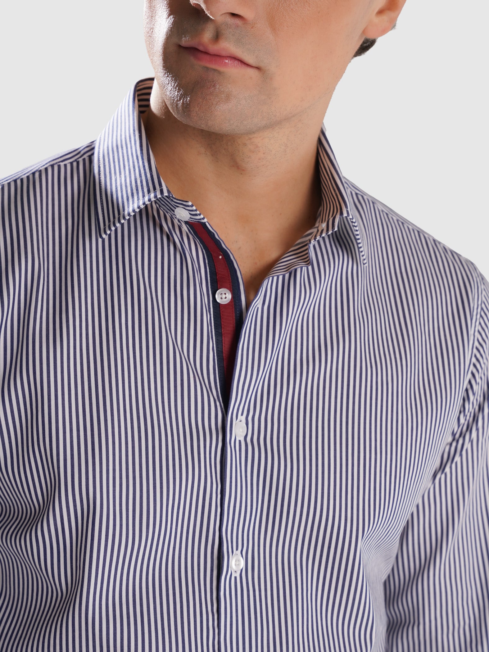 BLUE TWILL SHIRT LONG SLEEVE SLIM FIT MR. BLUE