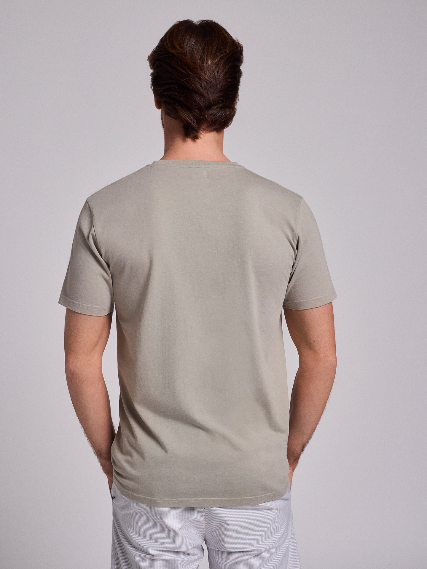 GREEN COTTON T-SHIRT SHORT SLEEVE REGULAR FIT MR. BLUE