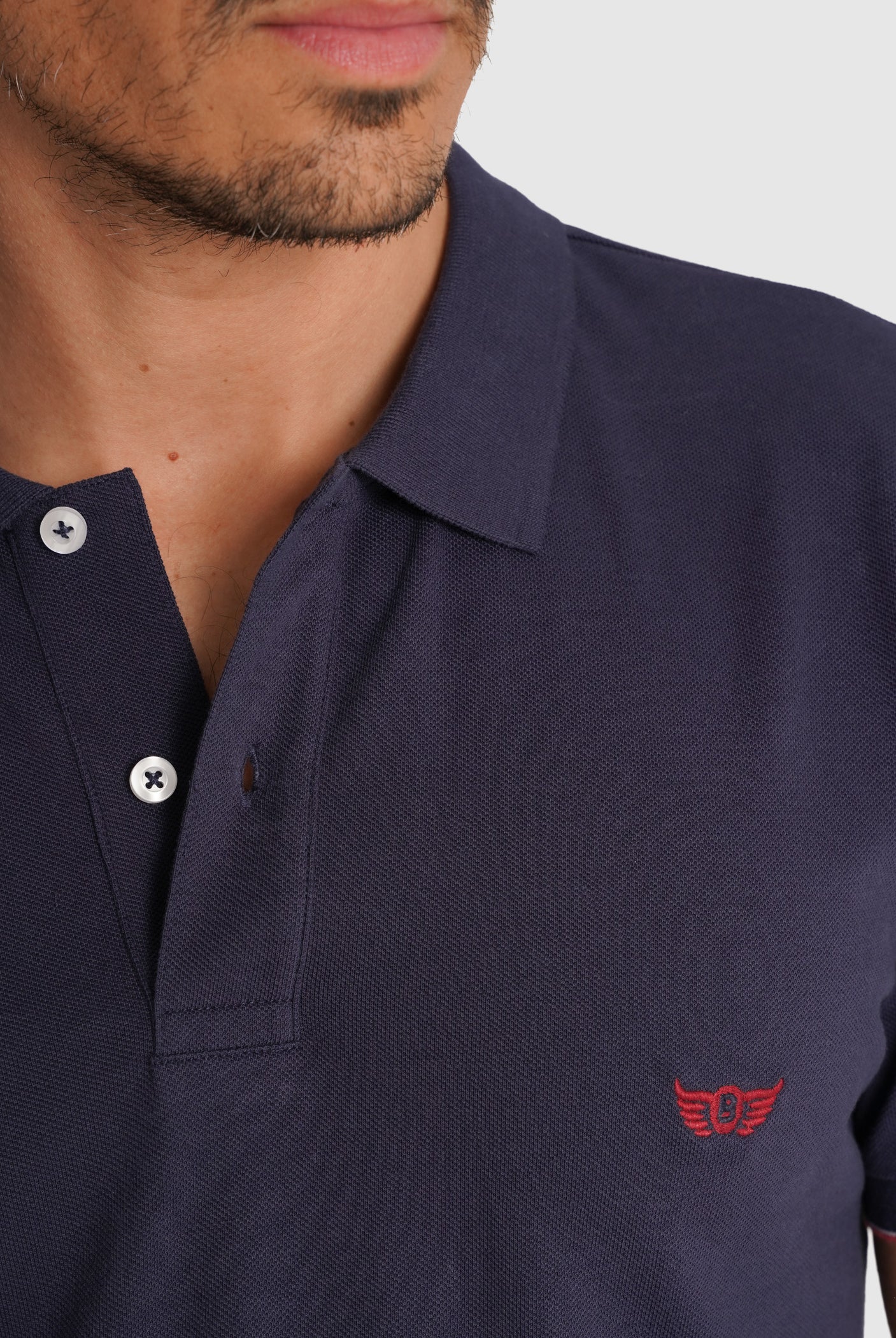 POLO PIQUET AZUL MANGA CORTA REGULAR FIT MR. AZUL