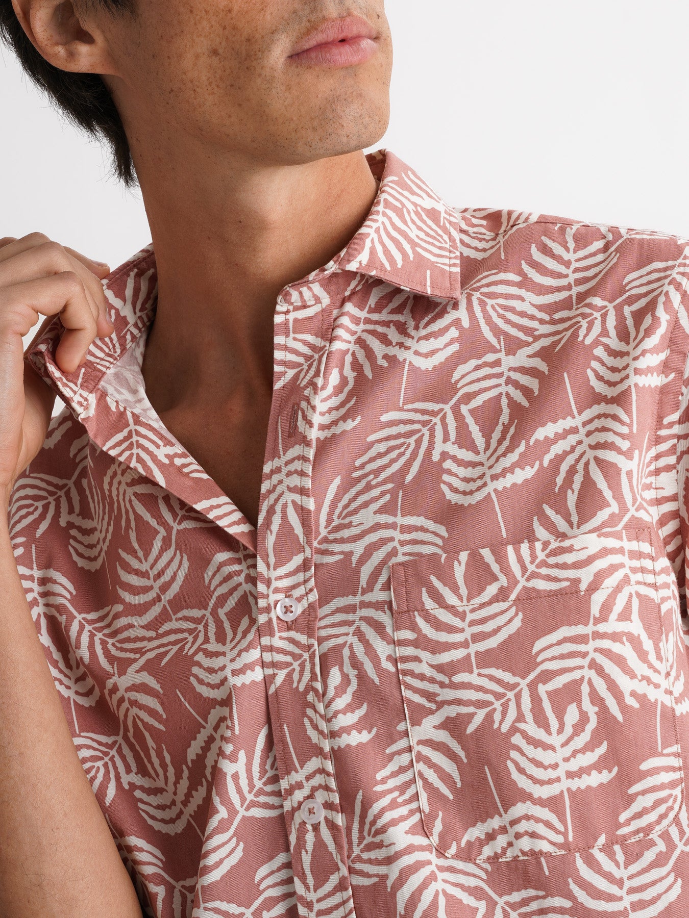 Regular Fit Twill Pink Mr. Blue Shirt