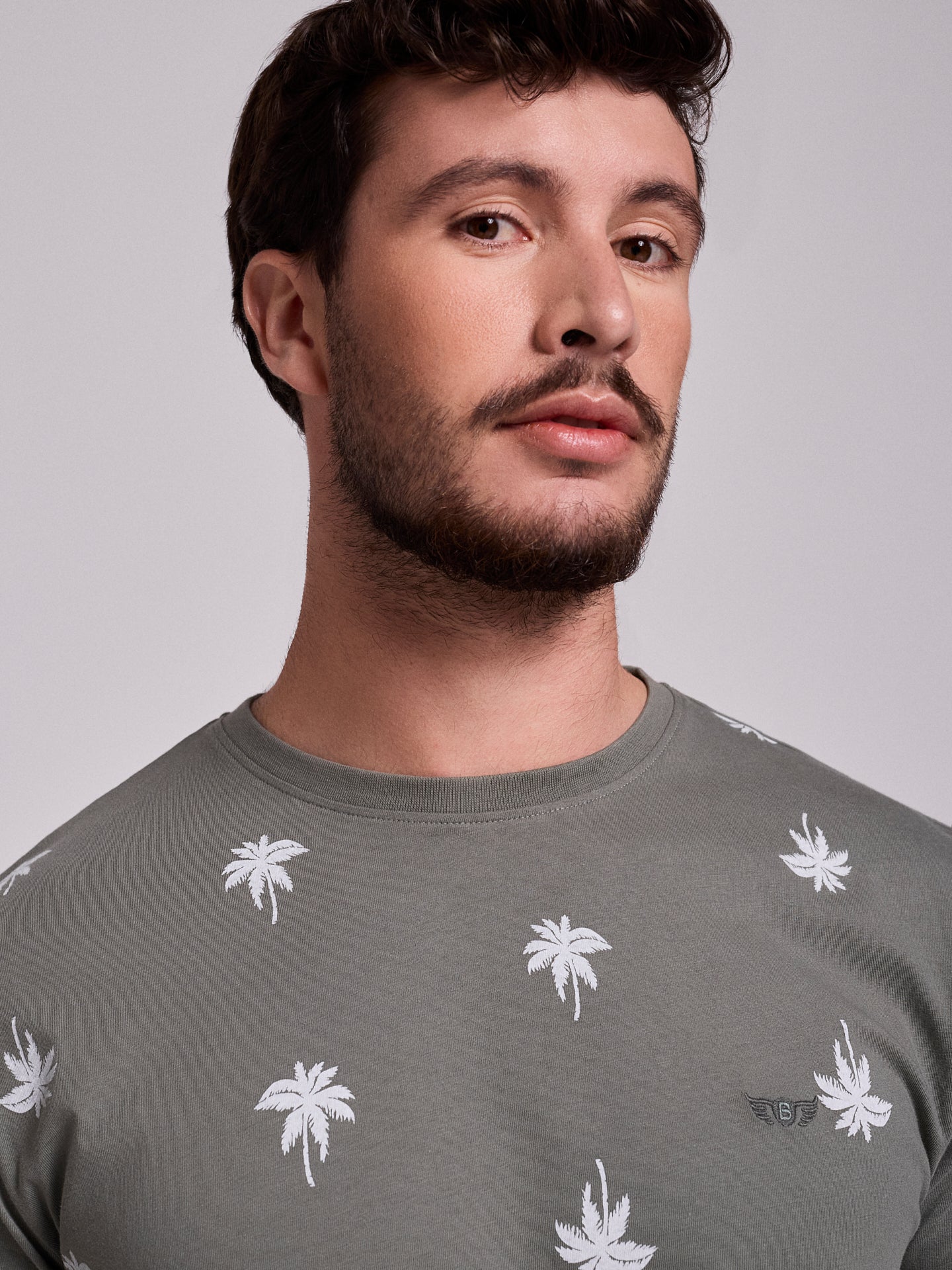 GREEN COTTON T-SHIRT SHORT SLEEVE REGULAR FIT MR. BLUE