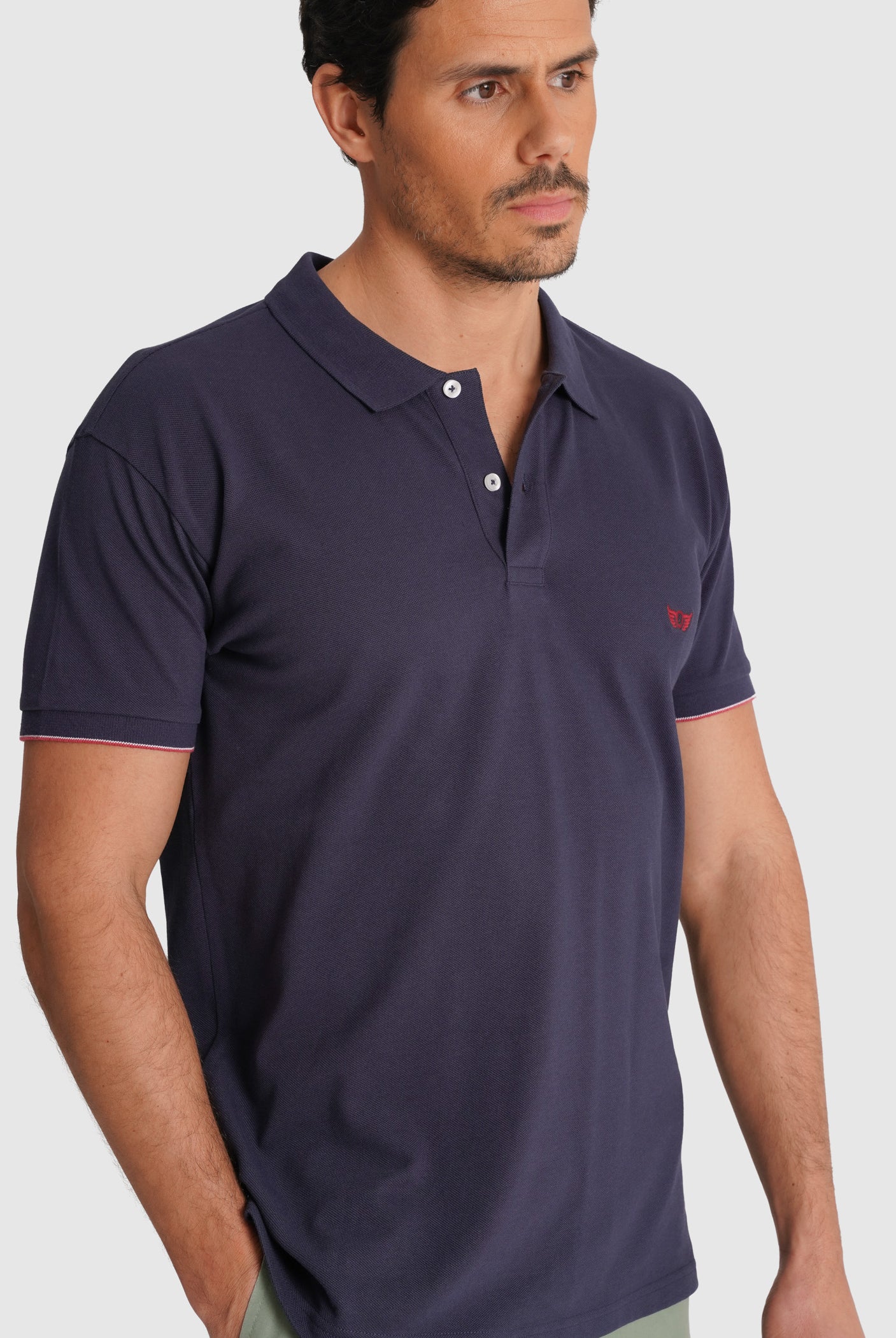 POLO PIQUET AZUL MANGA CORTA REGULAR FIT MR. AZUL