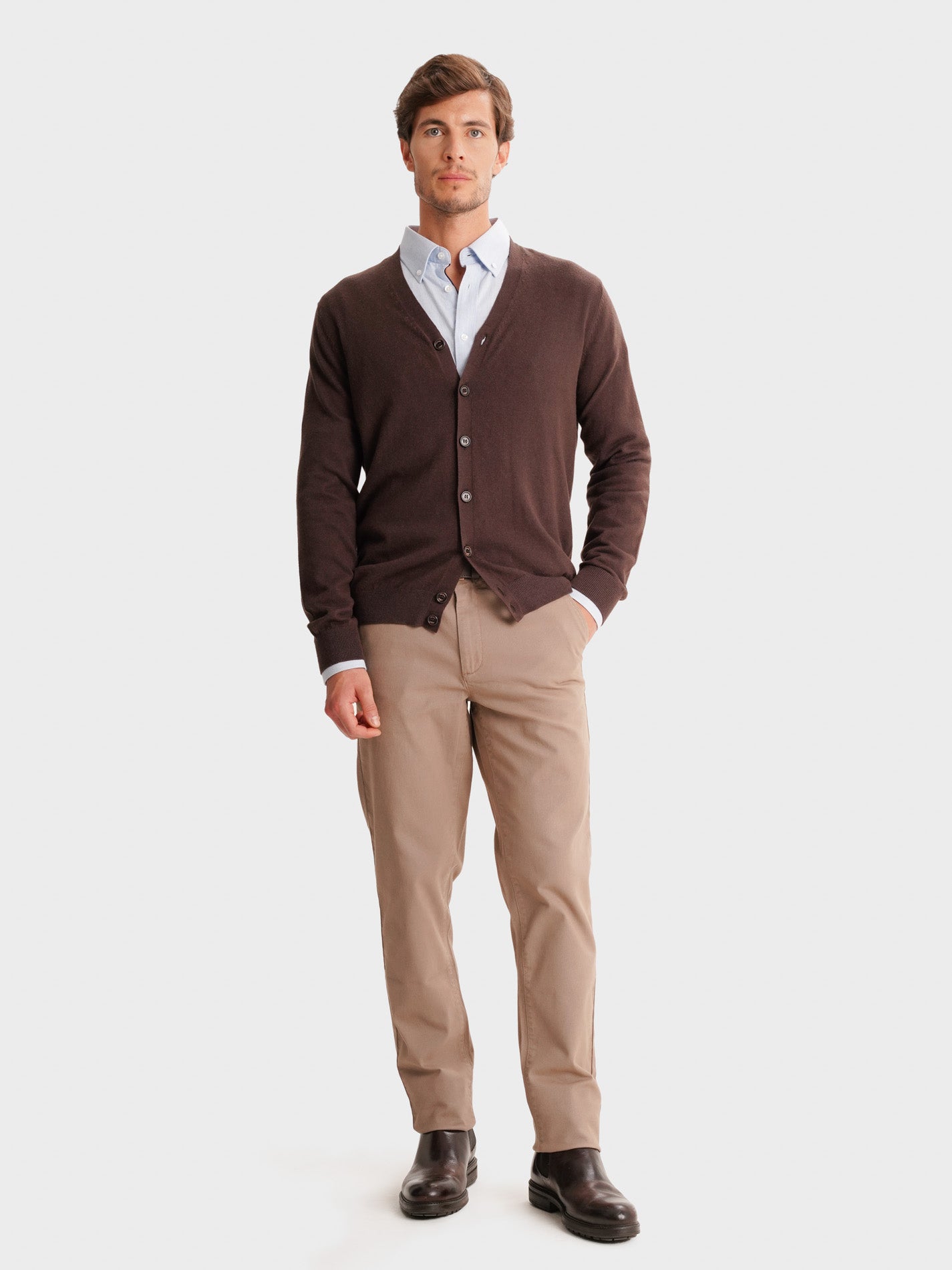THIN BROWN PULLOVER LONG SLEEVE REGULAR FIT MR. BLUE
