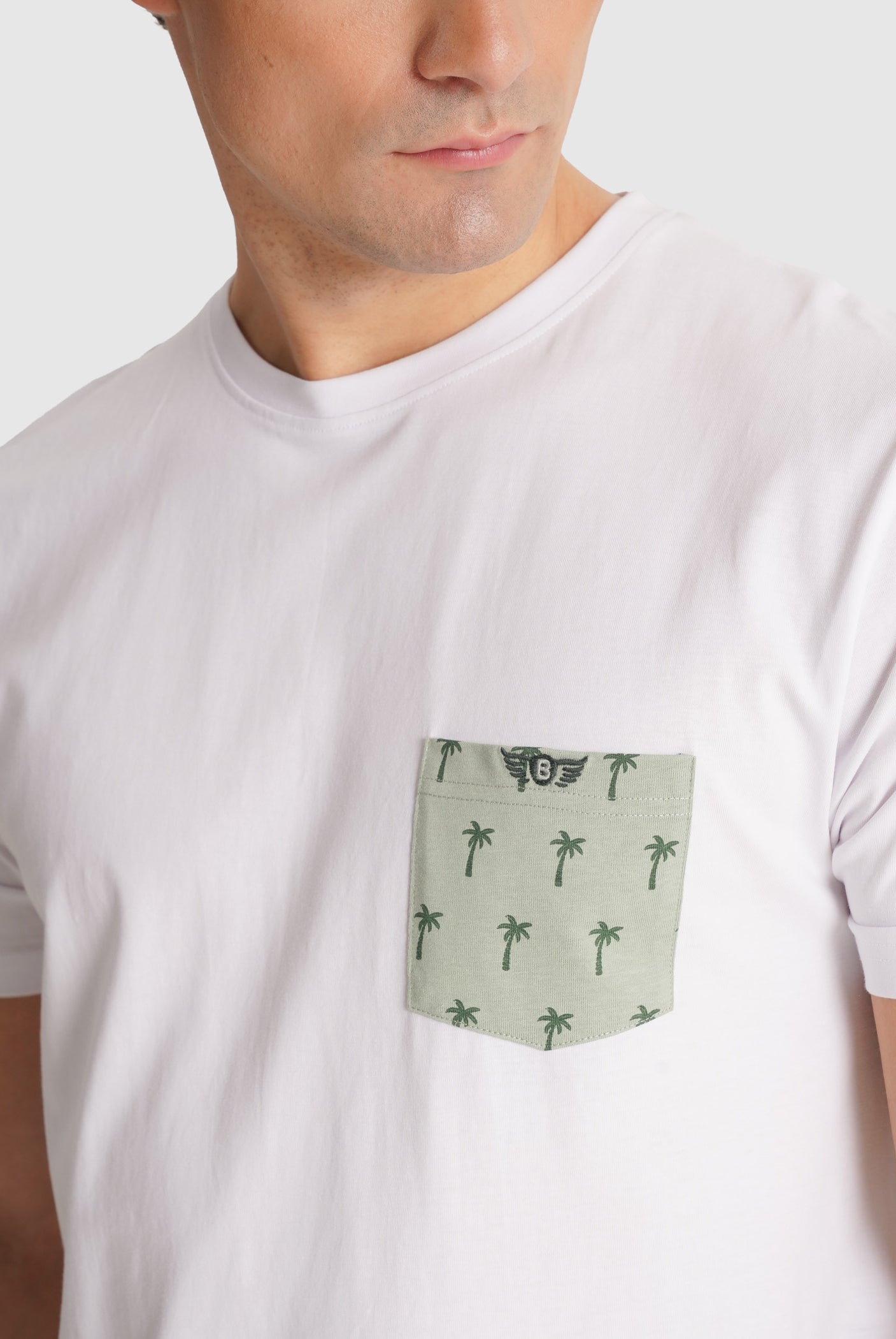 CAMISETA BLANCA MANGA CORTA REGULAR FIT MR. AZUL