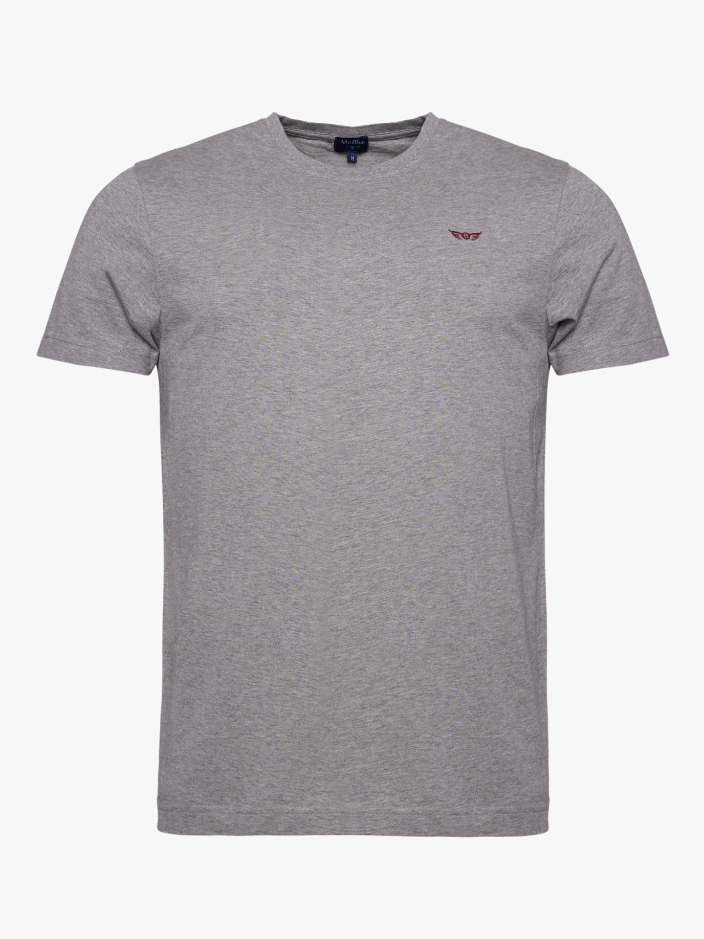 T-SHIRT ALGODÃO CINZENTA MANGA CURTA REGULAR FIT MR. BLUE