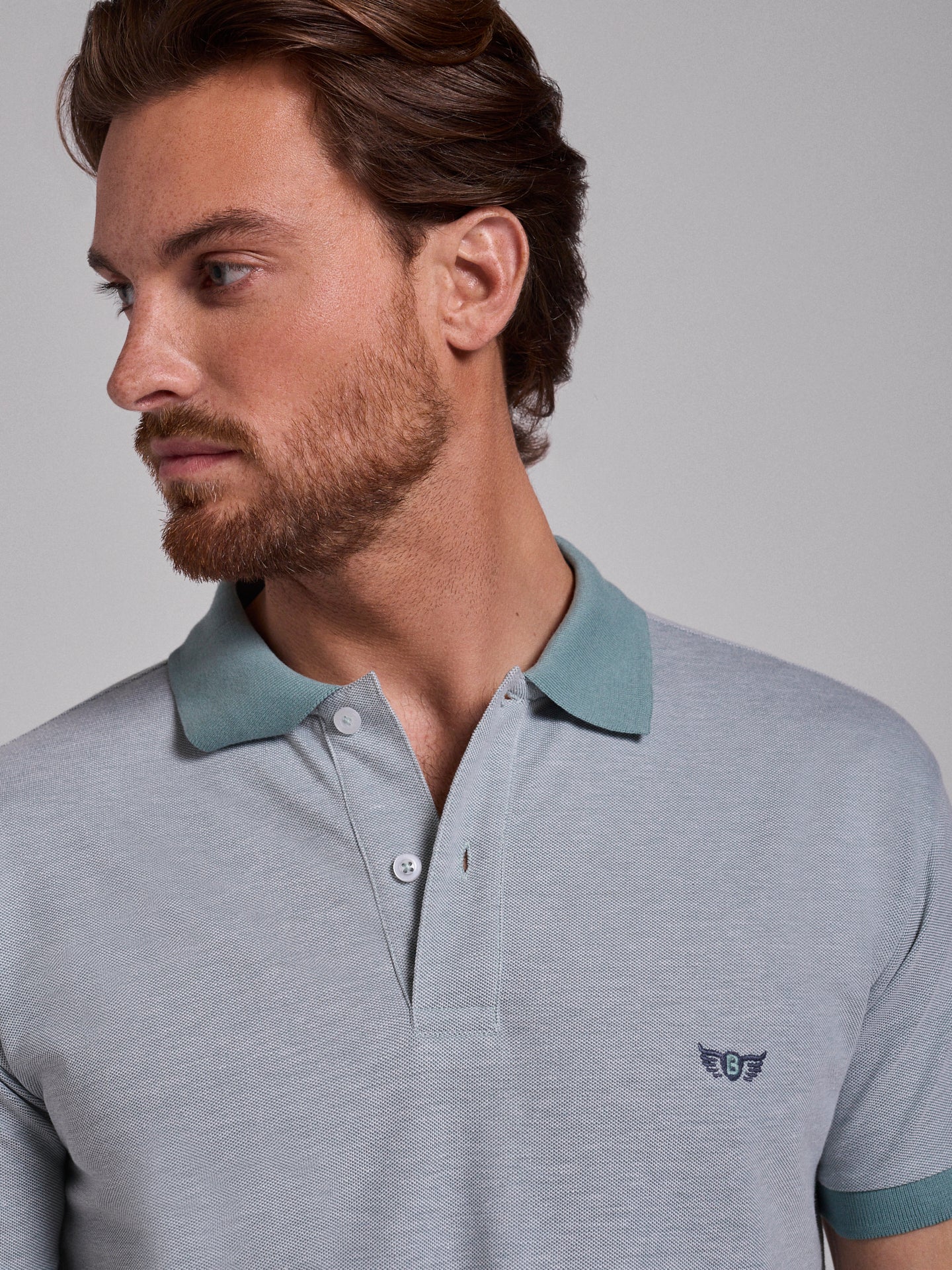 GREEN POLO SHORT SLEEVE REGULAR FIT MR. BLUE