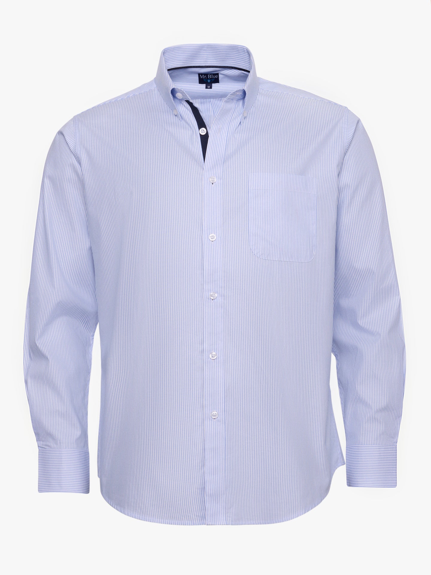 BLUE COTTON SHIRT LONG SLEEVE REGULAR FIT MR. BLUE