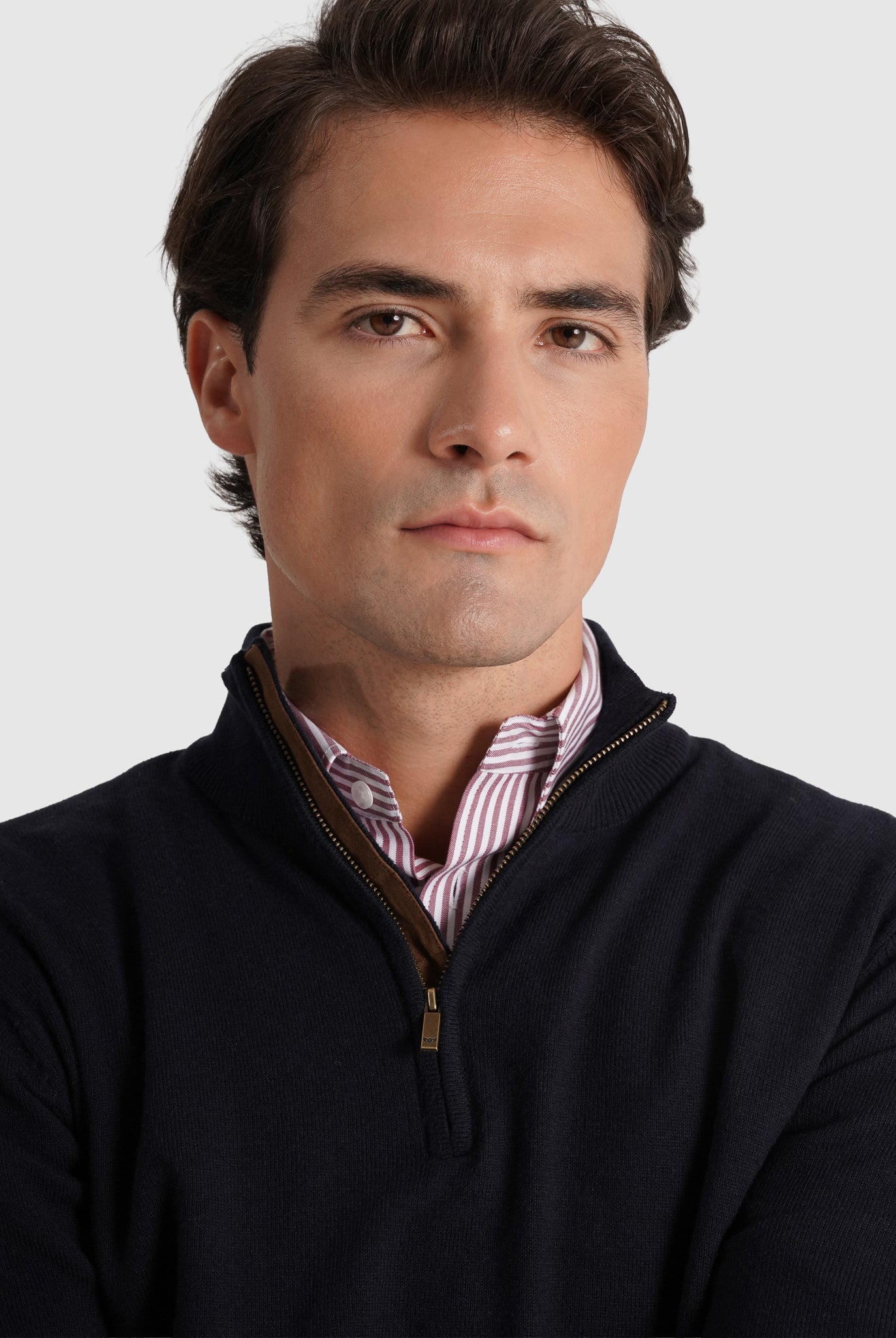 Pullover Caxemira Azul Manga Comprida Regular Fit Mr. Blue