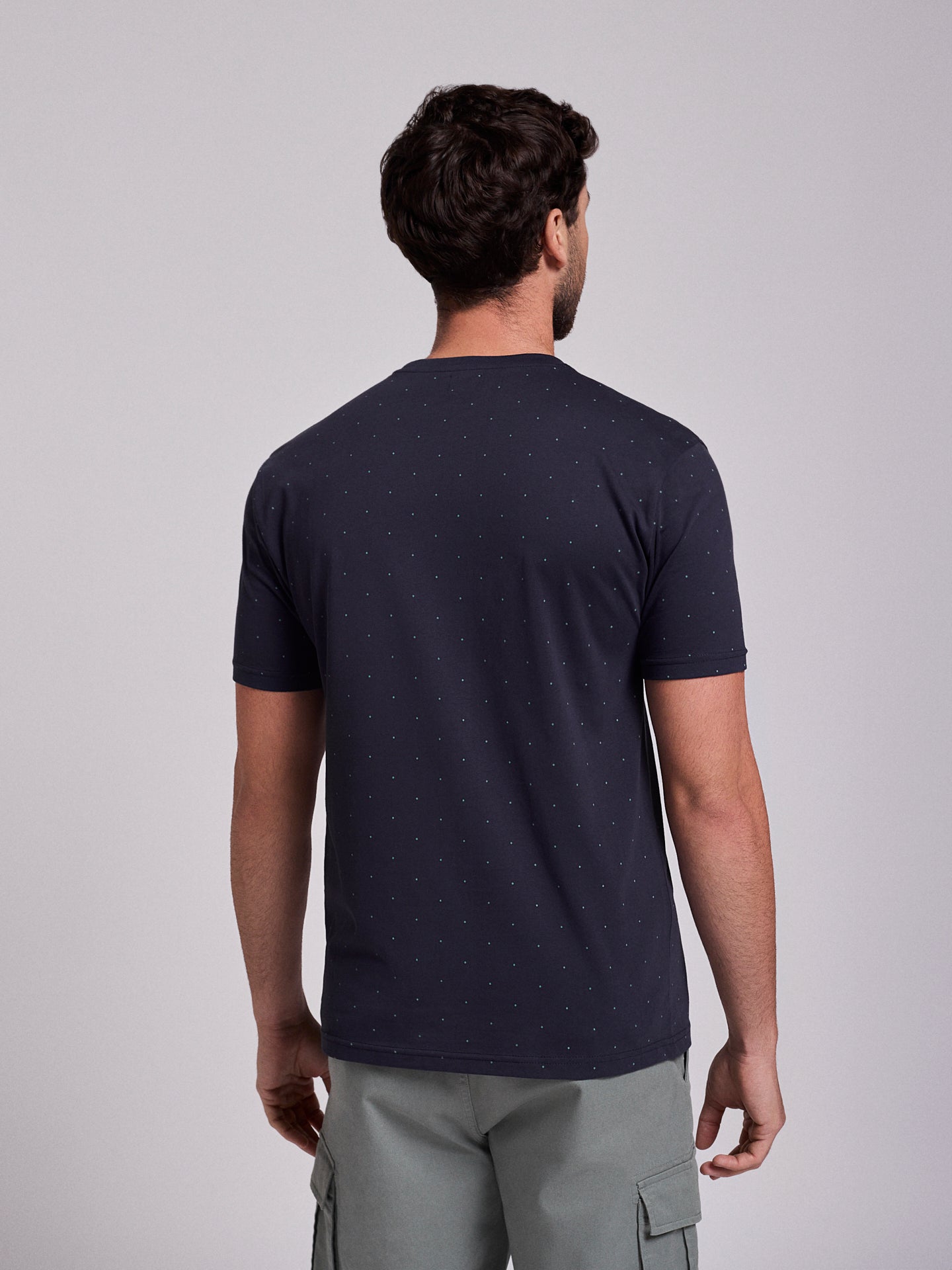 CAMISETA ALGODÓN AZUL MANGA CORTA REGULAR FIT MR. AZUL
