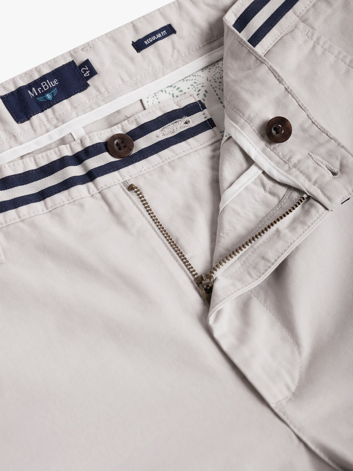 Mr. Blue Regular Fit Twill Chinos Pants Gray