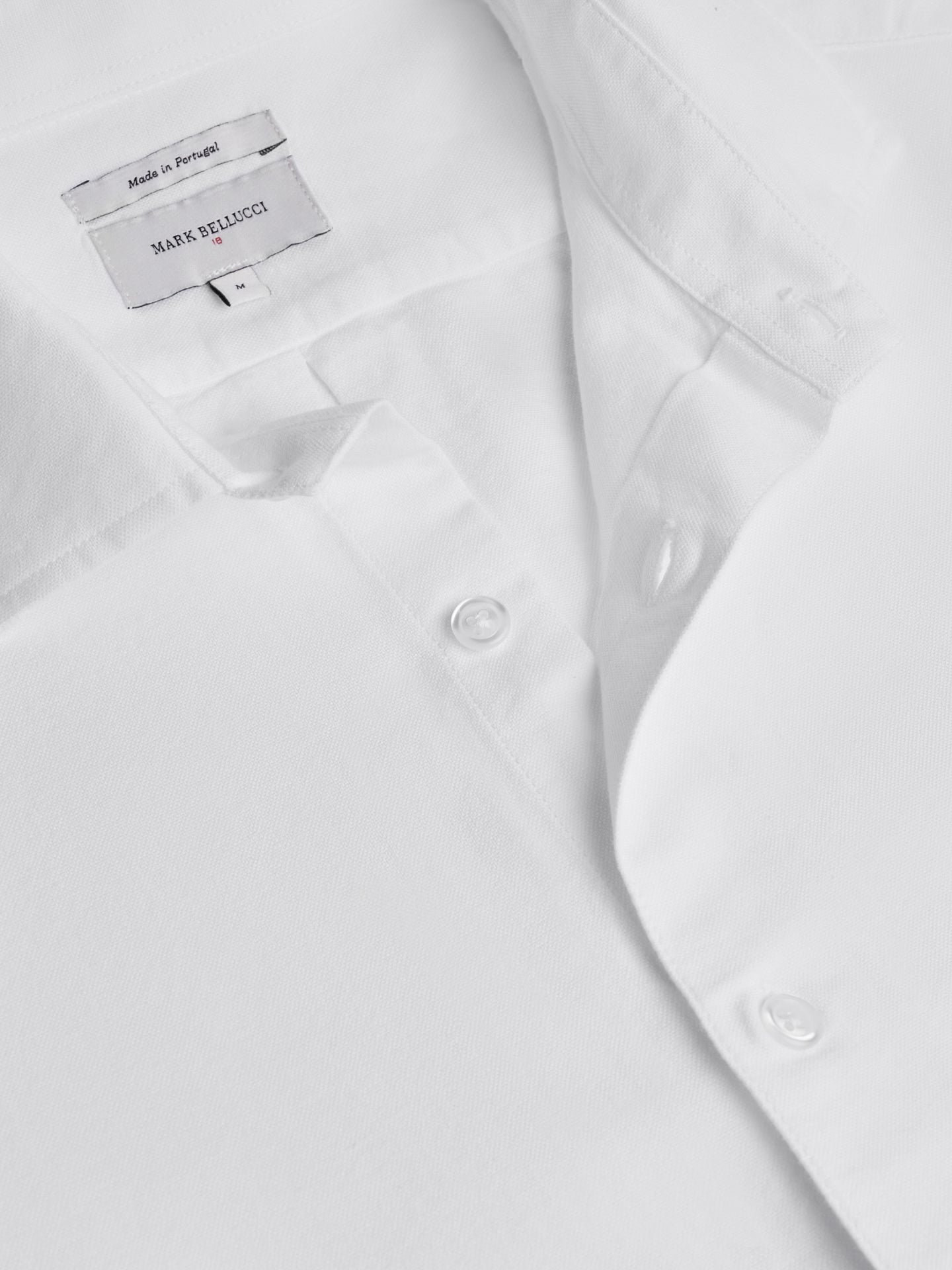 WHITE LONG SLEEVE REGULAR FIT SHIRT MARK BELLUCCI