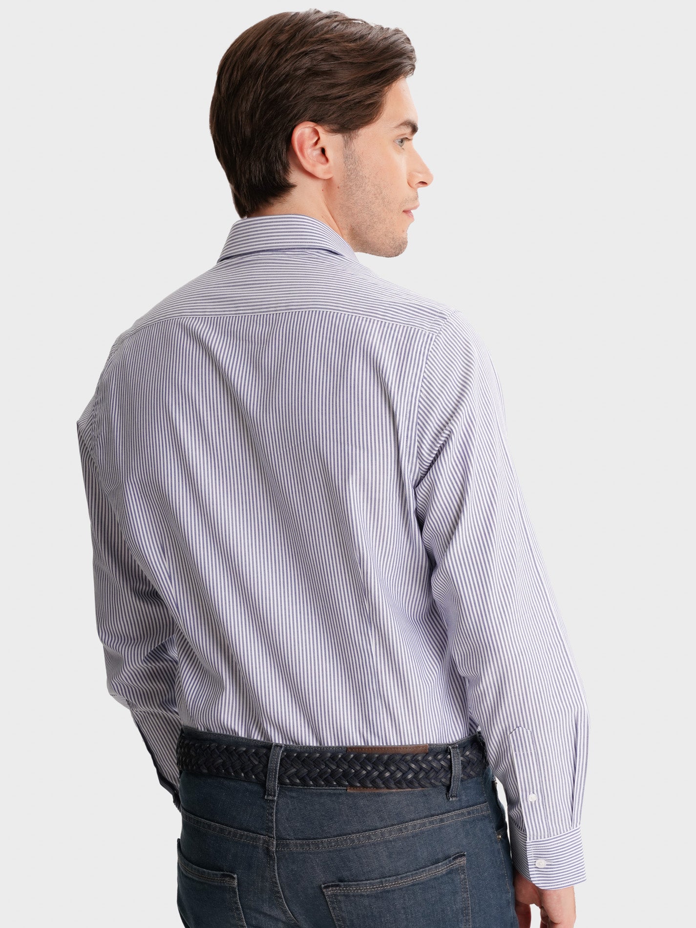 BLUE SLIM FIT MR SHIRT. BLUE
