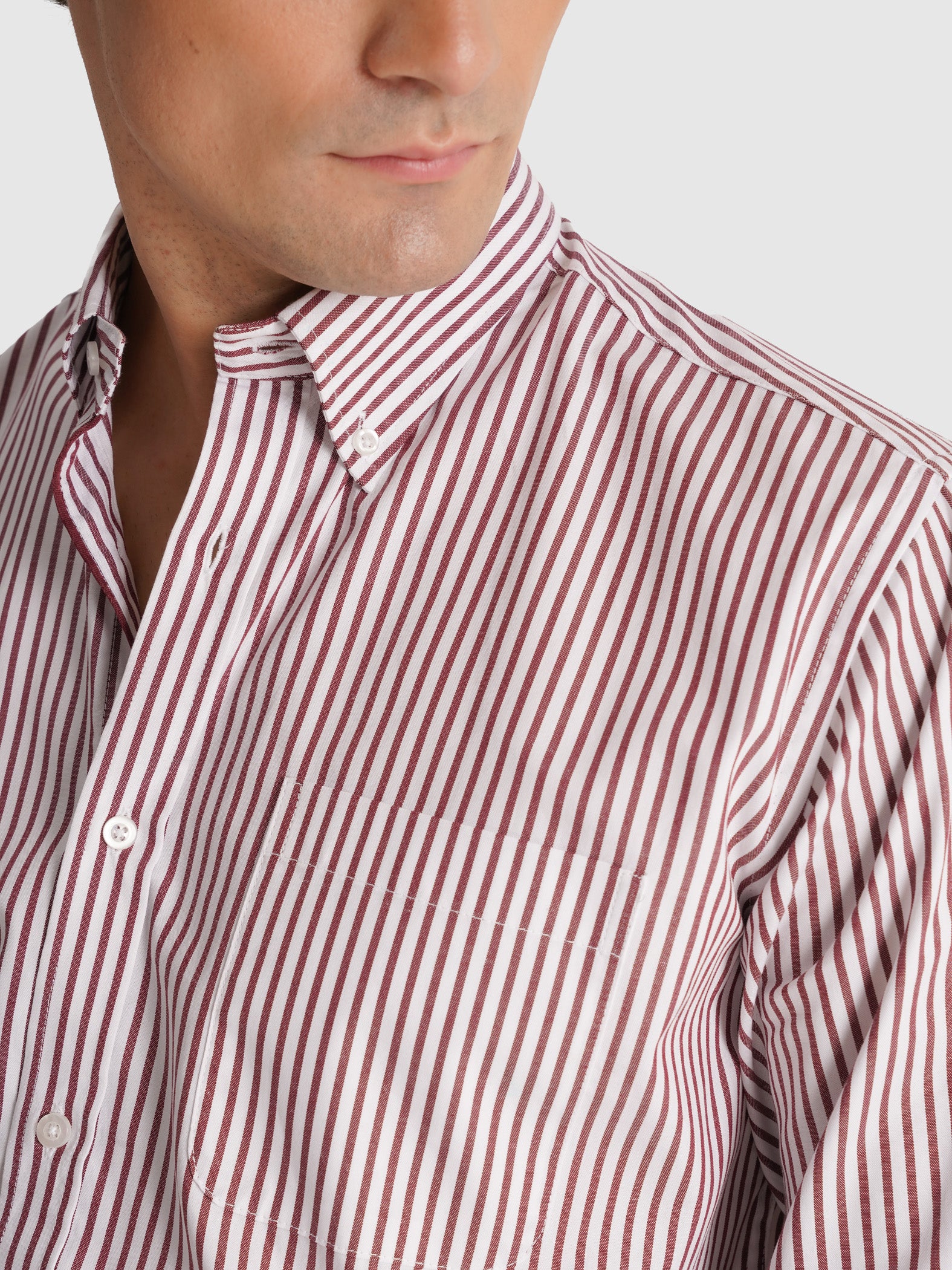 RED OXFORD SHIRT LONG SLEEVE REGULAR FIT MR. BLUE