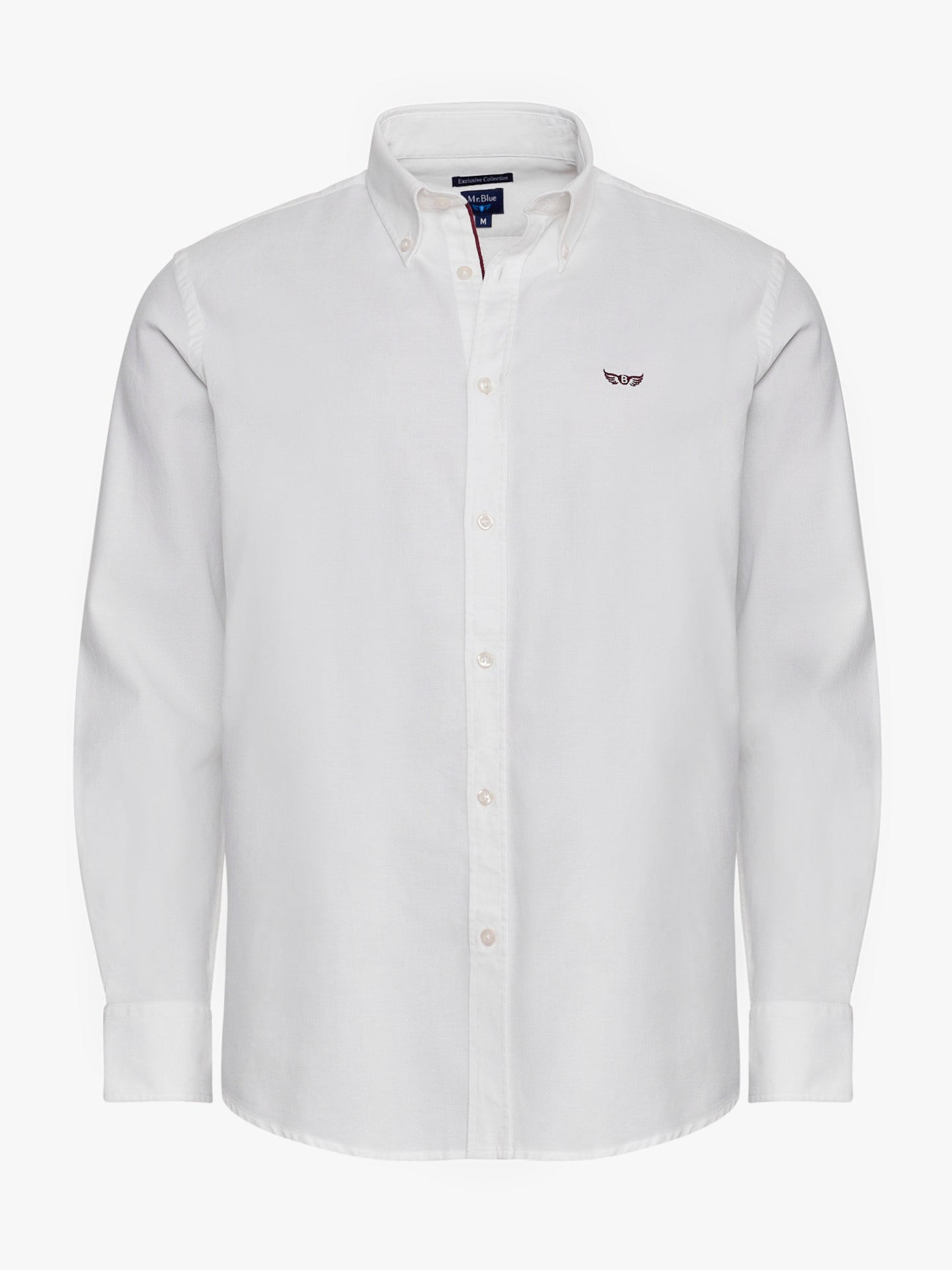 WHITE REGULAR FIT MR SHIRT. BLUE
