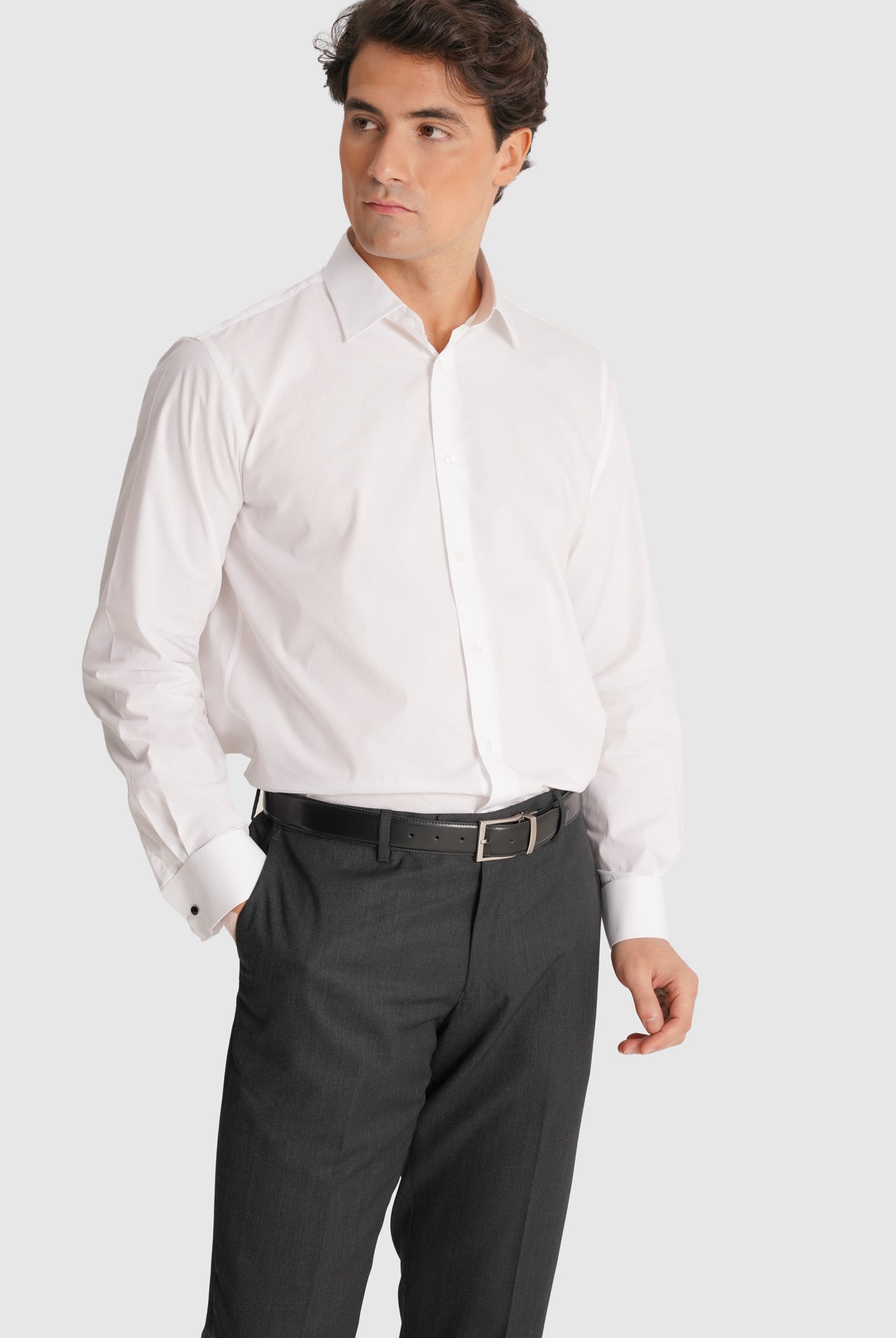 CAMISA POPELINA BLANCA MANGA LARGA CLASSIC FIT MR. AZUL