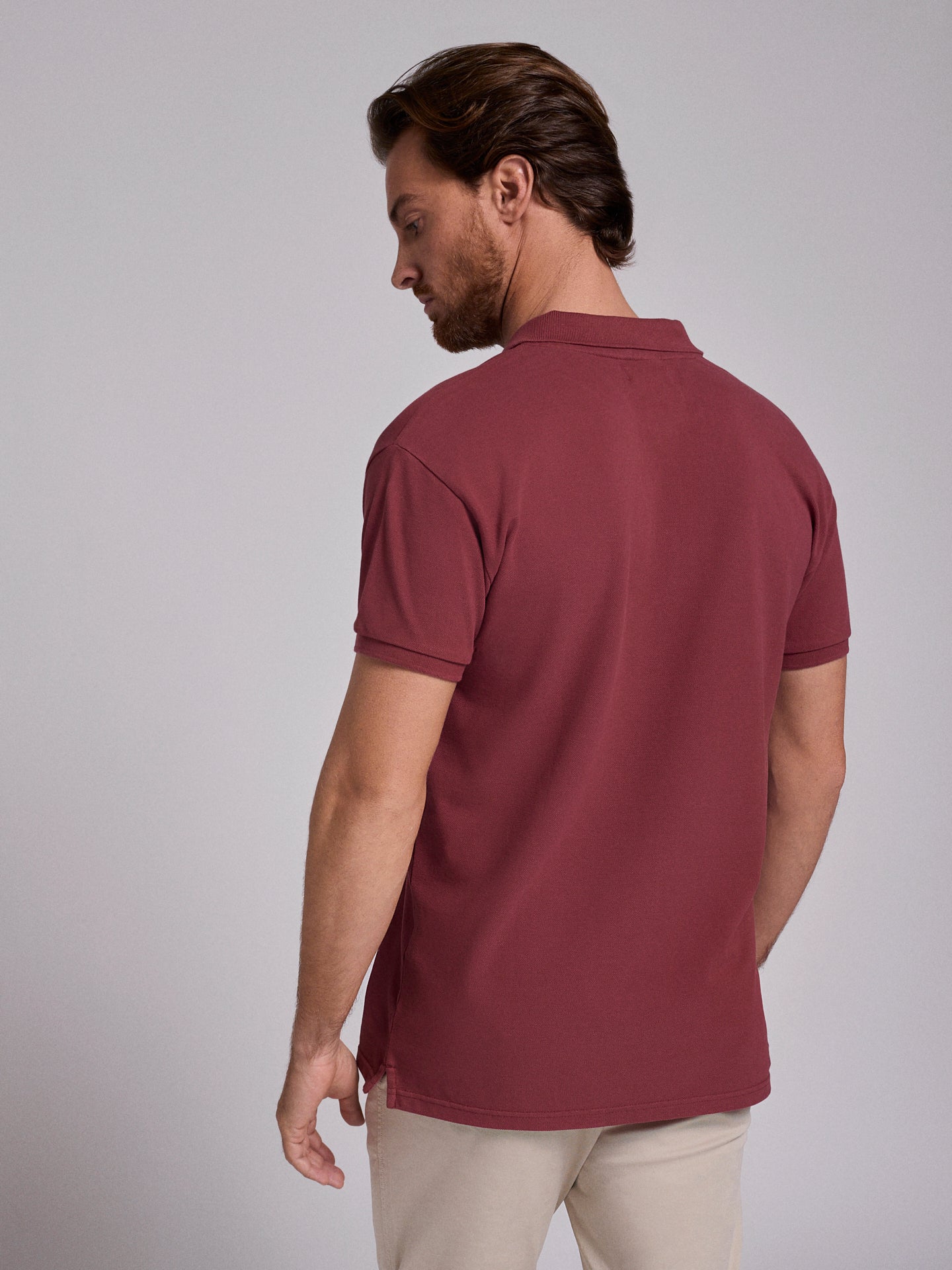RED COTTON POLO SHORT SLEEVE REGULAR FIT MARK BELLUCCI