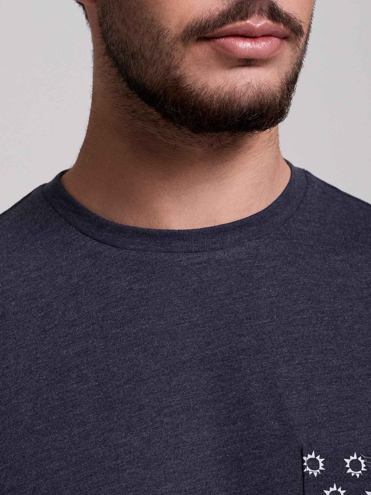 BLUE COTTON T-SHIRT SHORT SLEEVE REGULAR FIT MR. BLUE