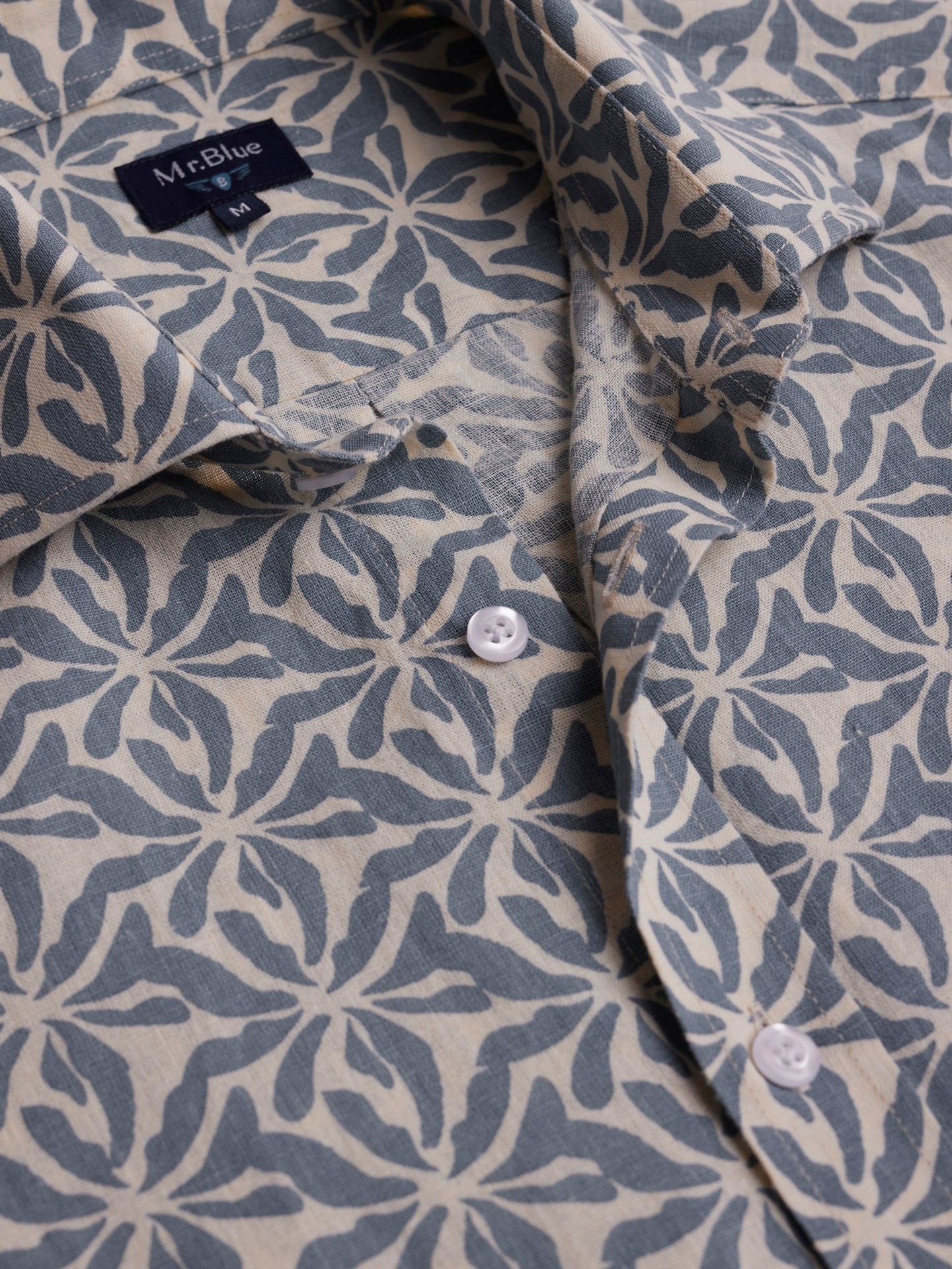 Regular Fit Blue Linen Shirt Mr. Blue