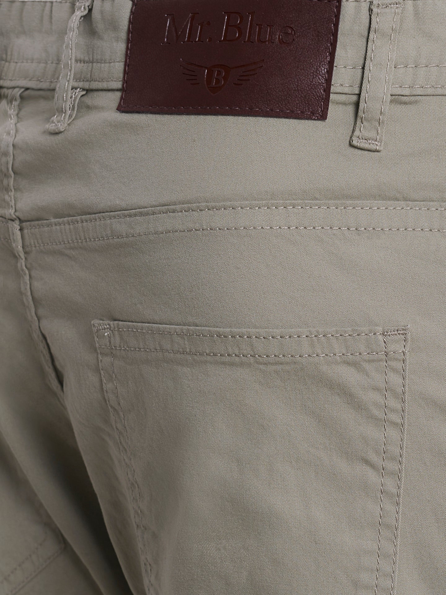 GREEN COTTON TROUSERS REGULAR FIT MR. BLUE