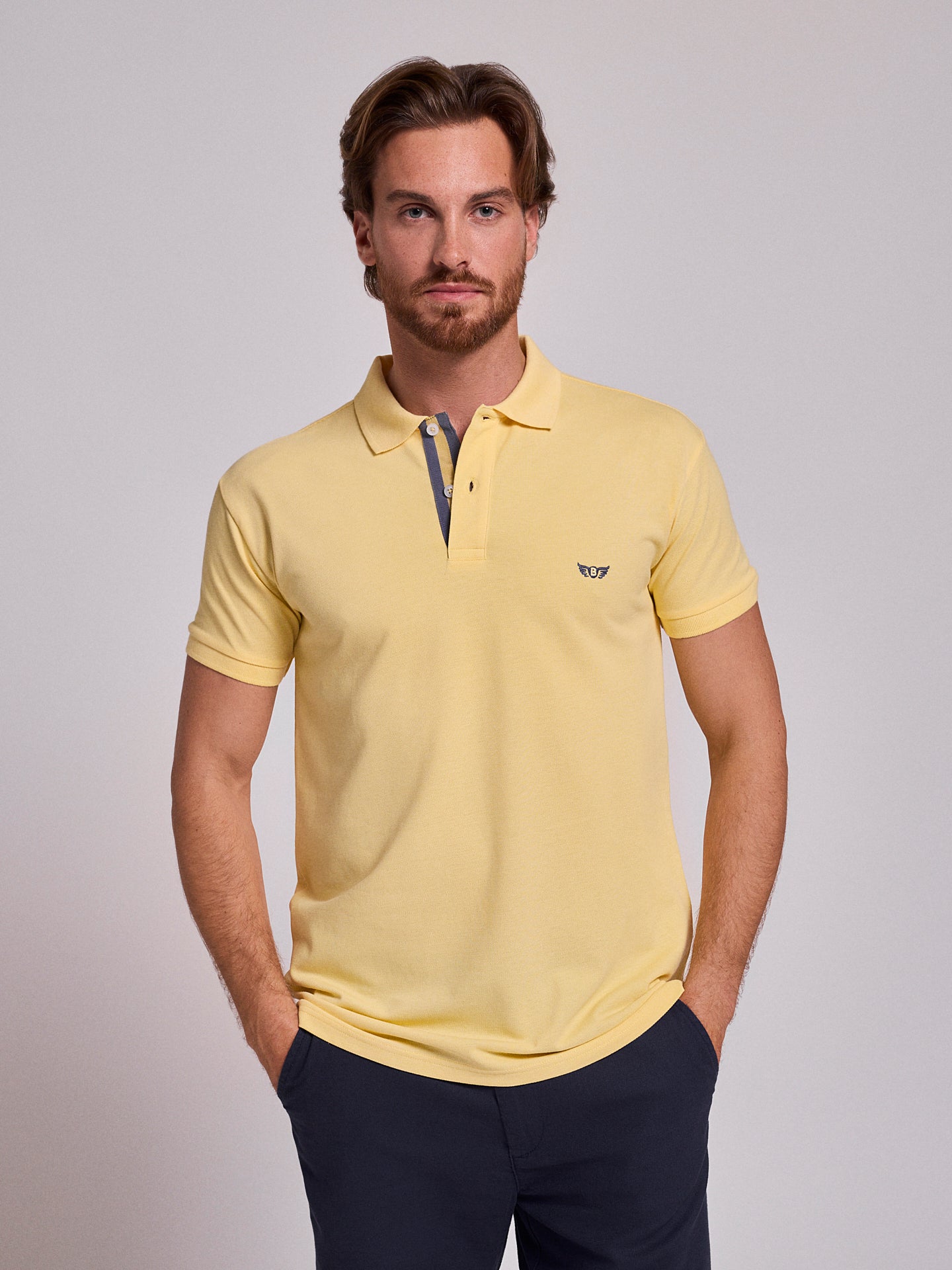 YELLOW POLO SHORT SLEEVE REGULAR FIT MR. BLUE